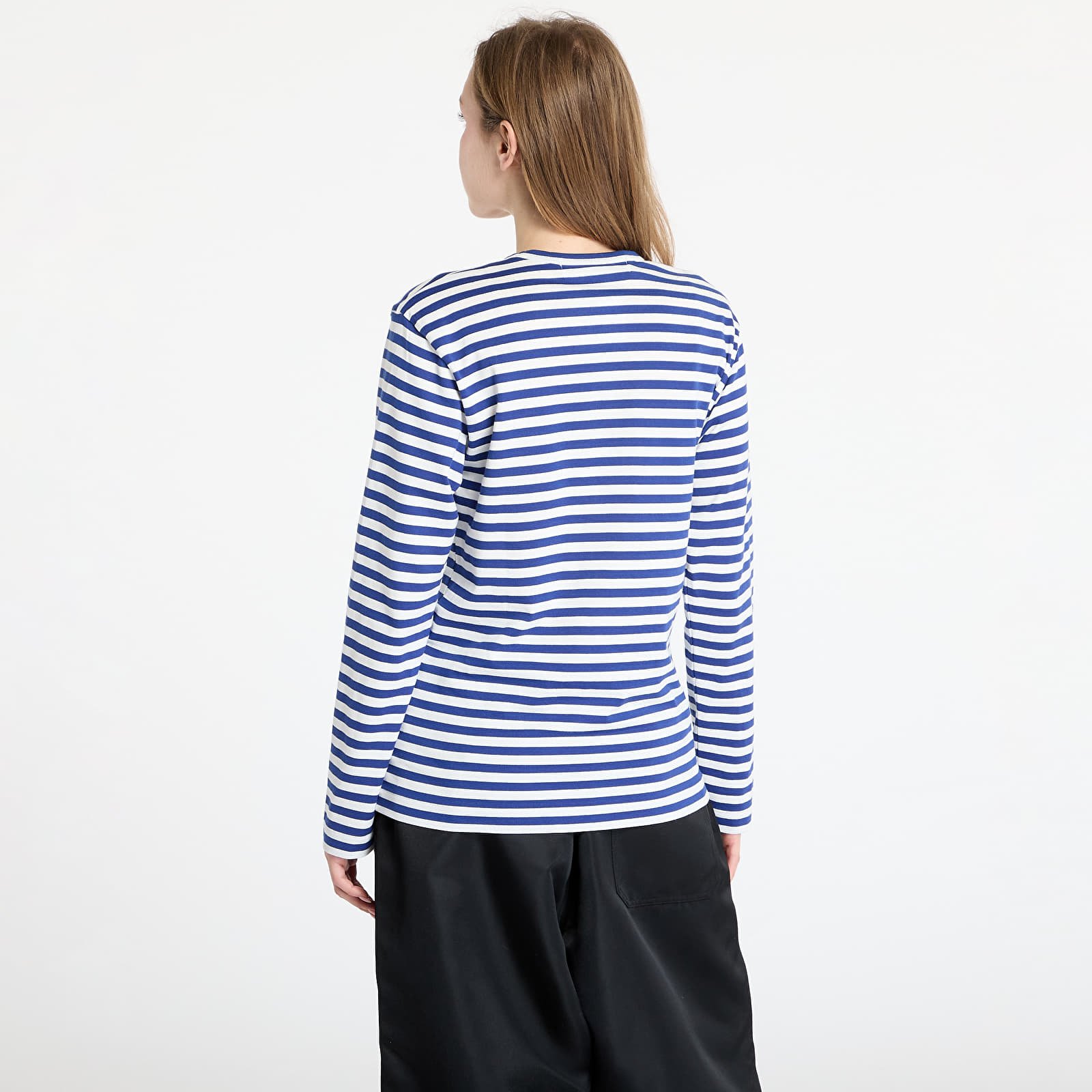 Magliette Comme des Garçons PLAY Long Sleeve Tee UNISEX Navy/ White