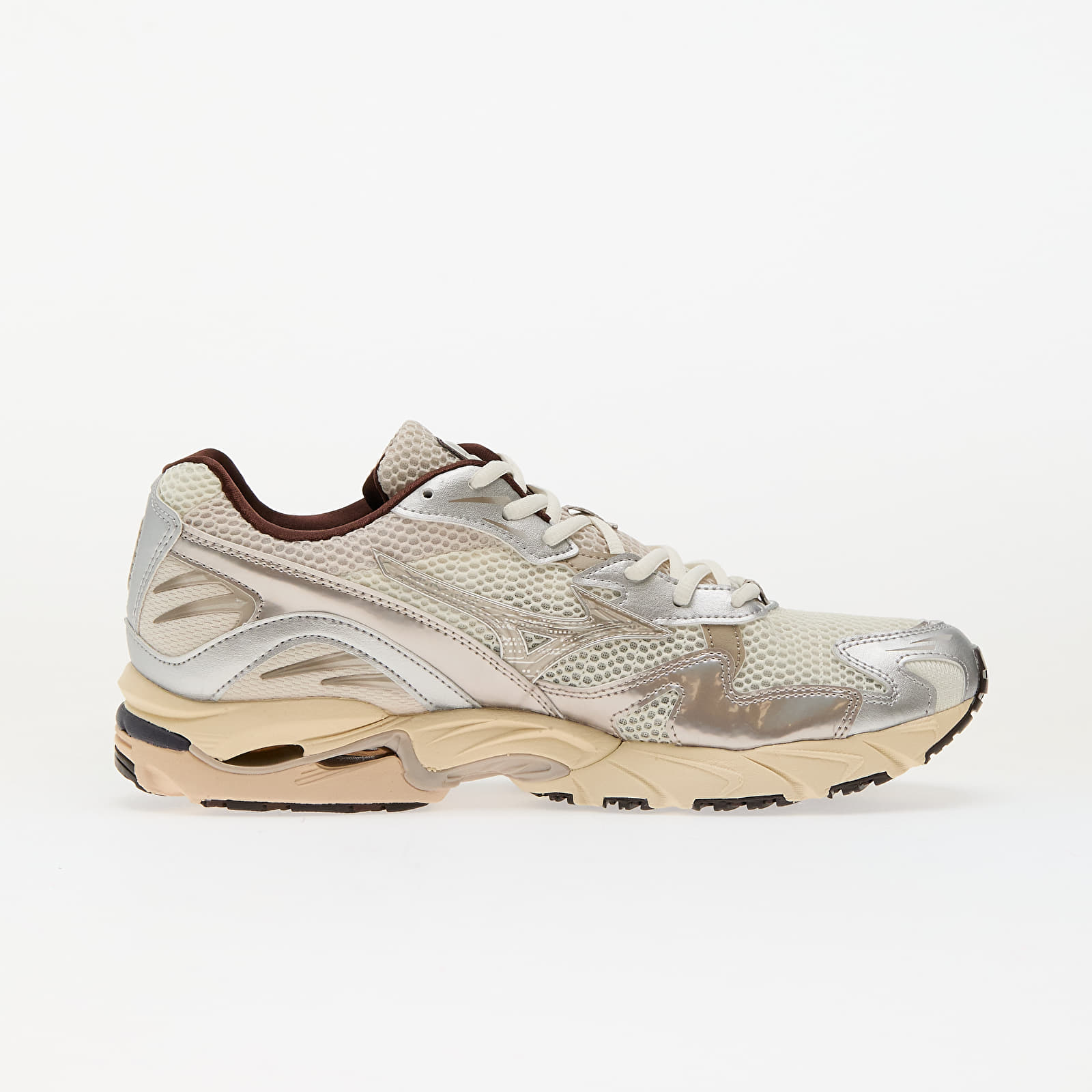 Herren Sneaker und Schuhe Mizuno Wave Rider 10 Mizuno Snow White/ Silver Cloud/ Chicory Coffee