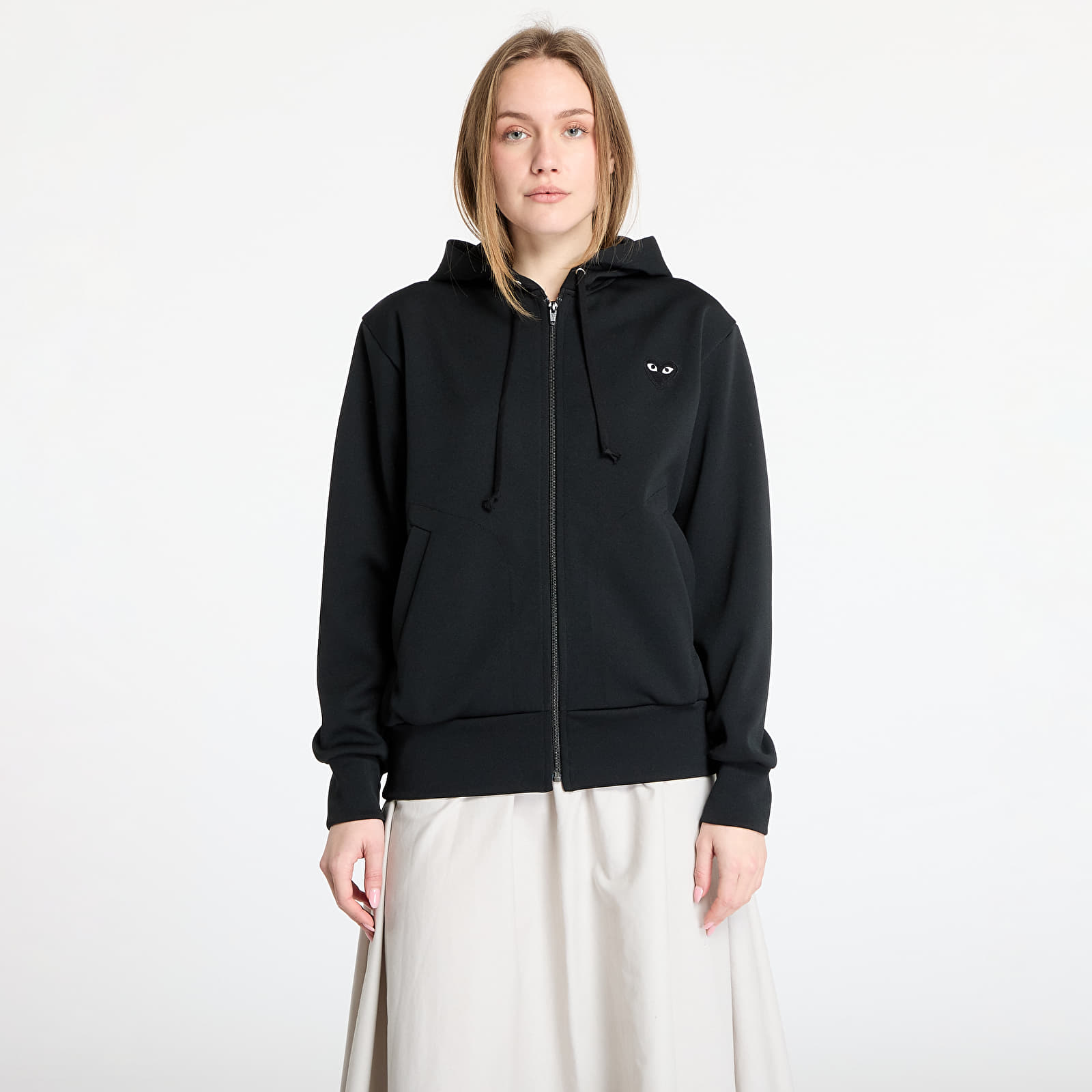 Dukserice Comme des Garçons PLAY Zip Hoodie UNISEX Black