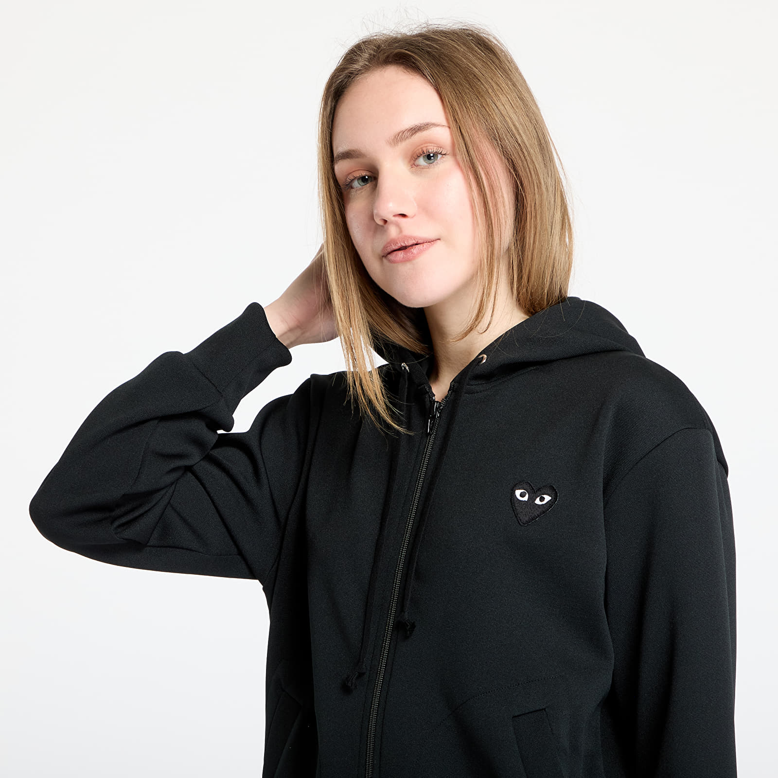 Dukserice Comme des Garçons PLAY Zip Hoodie UNISEX Black