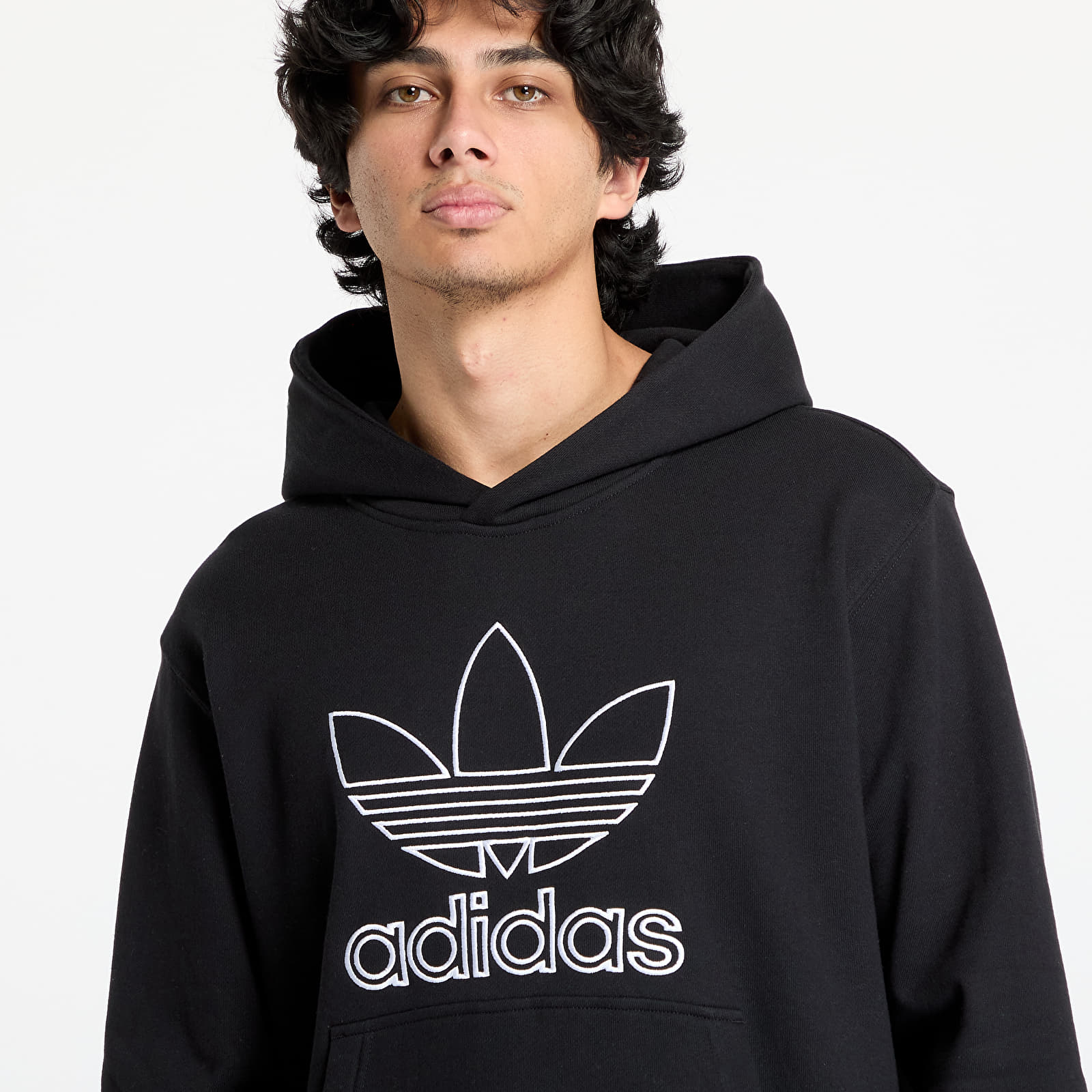Men's hoodies adidas Adicolor Outline Trefoil Hoody Black
