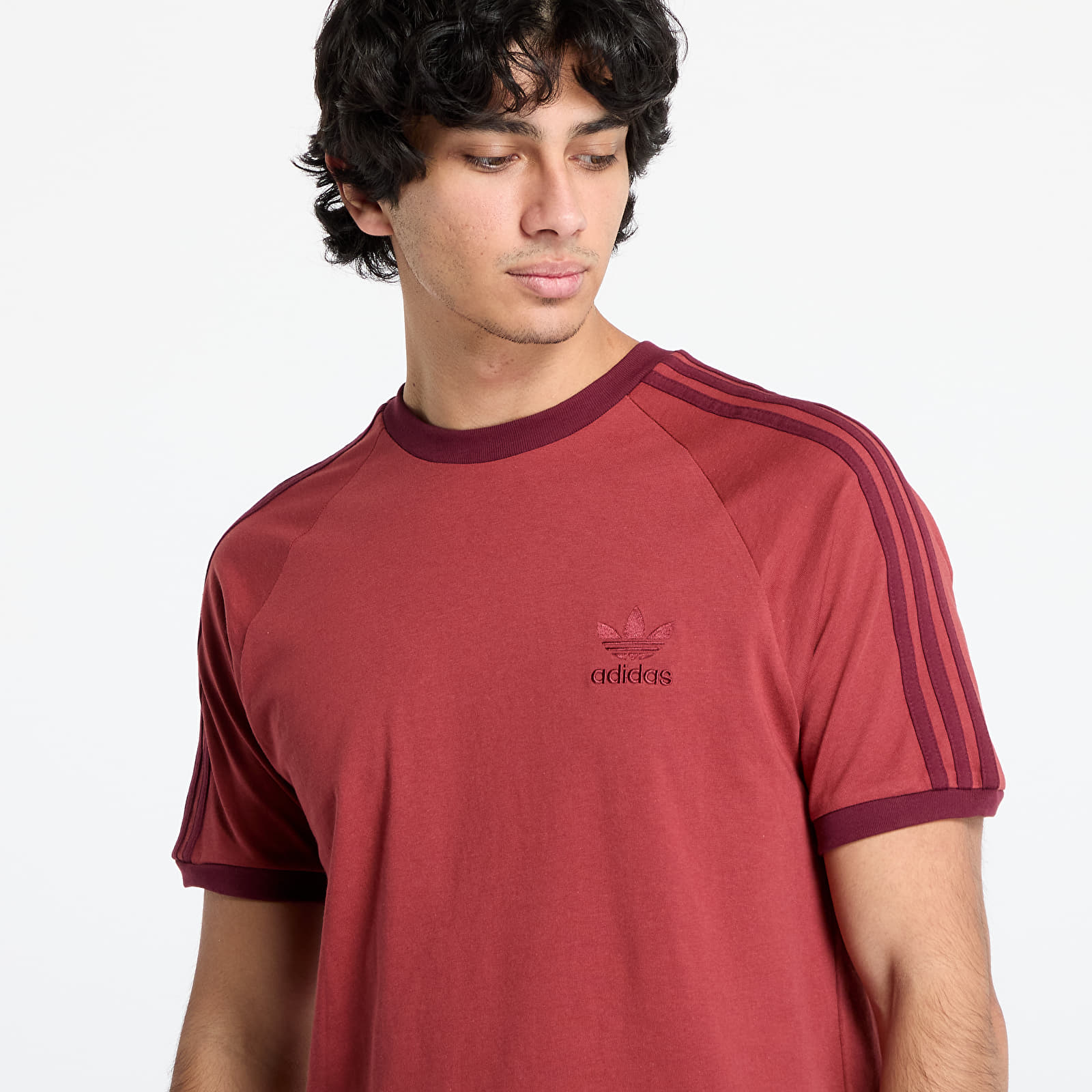 Férfi pólok adidas Adicolor Classics 3-Stripes T-Shirt Preloved Ruby