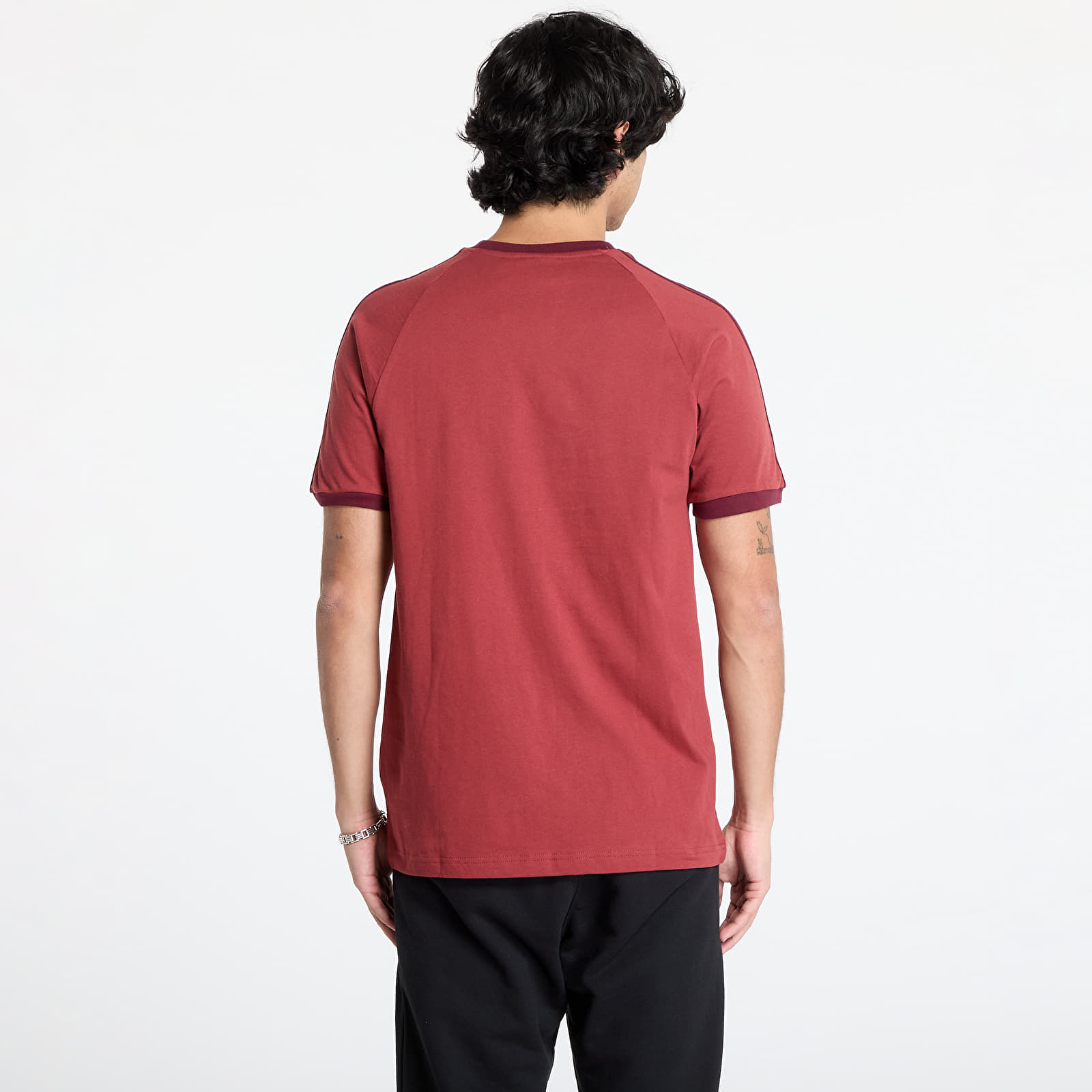 Férfi pólok adidas Adicolor Classics 3-Stripes T-Shirt Preloved Ruby