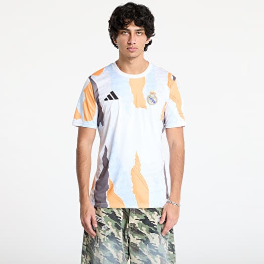 Jersey adidas Real Madrid 24/25 Pre-Match Jersey White/ Crew Orange/ Charcoal/ Glow Blue