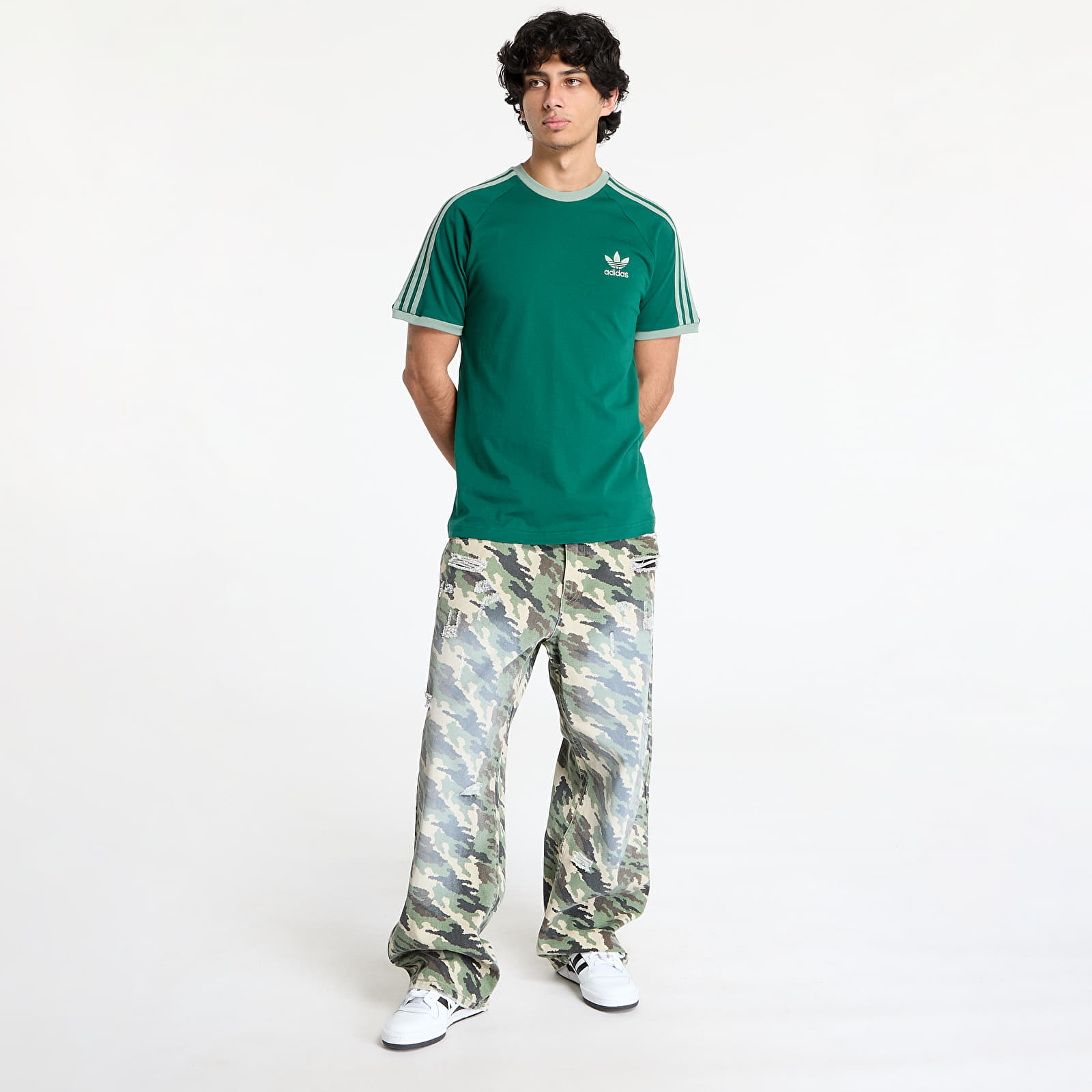 Pólók adidas Adicolor Classics 3-Stripes T-Shirt Collegiate Green