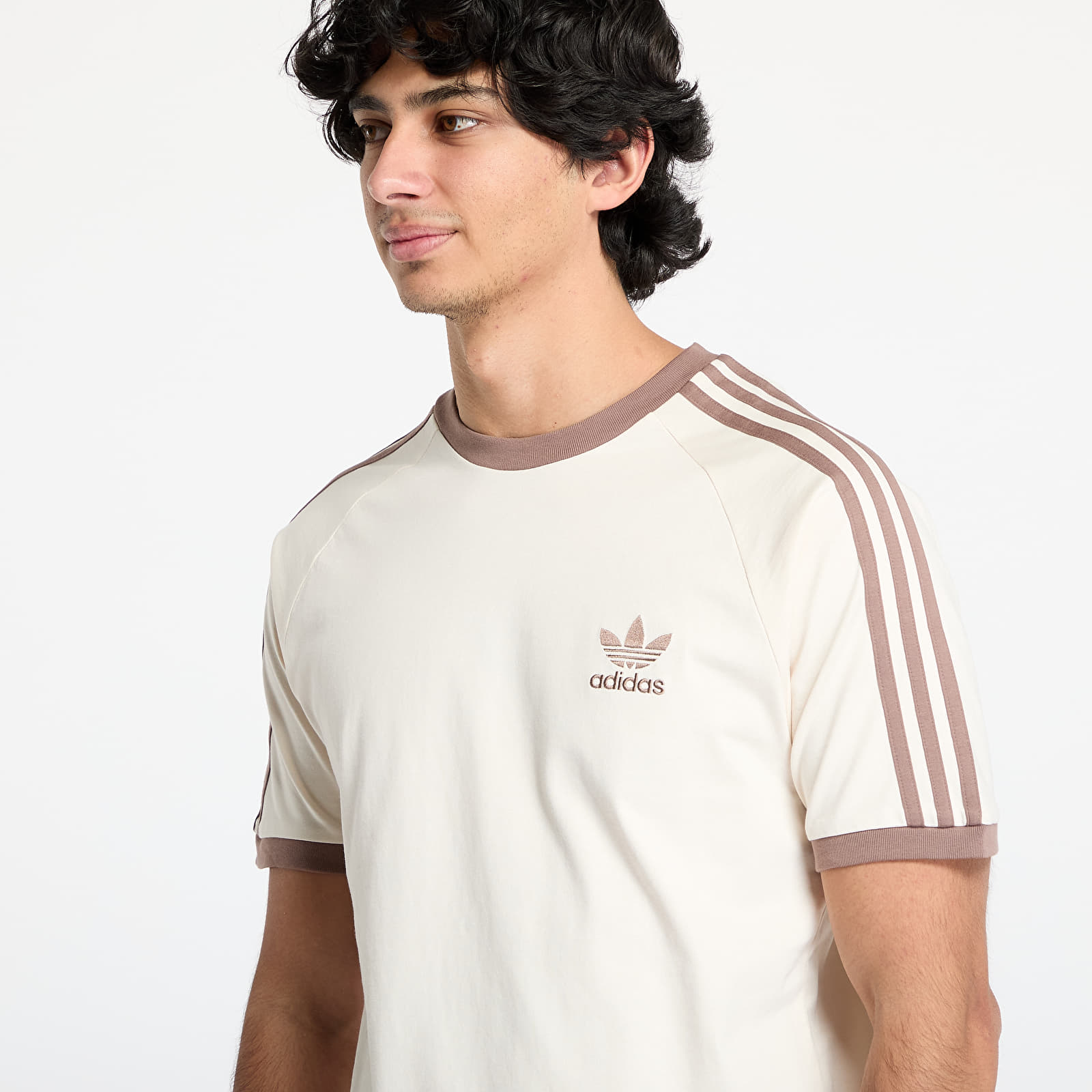 Férfi pólok adidas Adicolor Classics 3-Stripes T-Shirt Wonder White