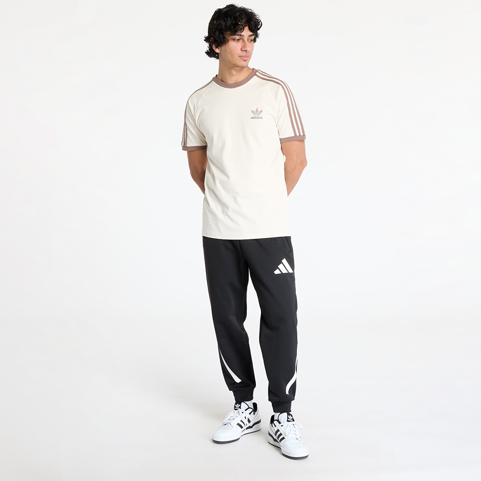 Férfi pólok adidas Adicolor Classics 3-Stripes T-Shirt Wonder White