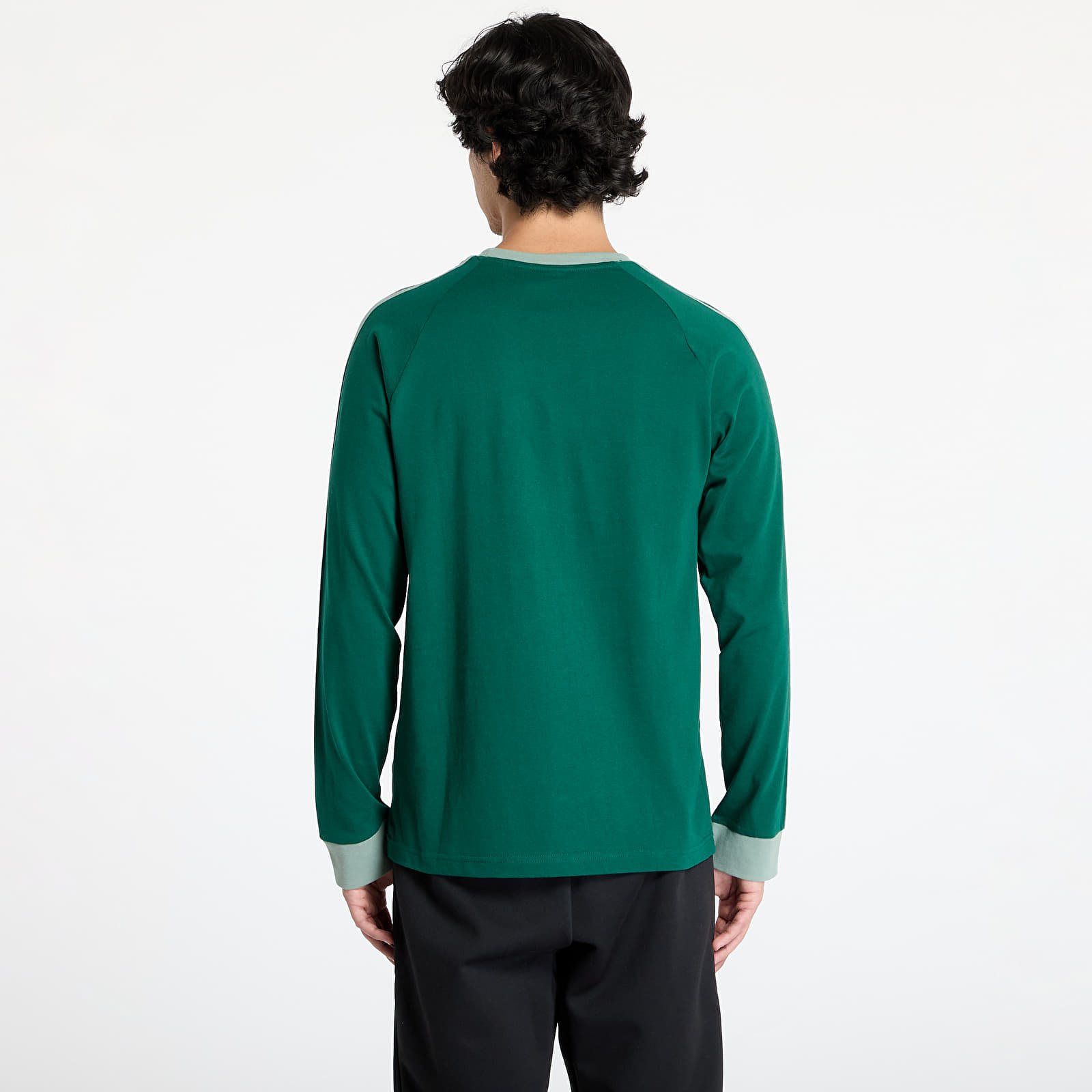 Men's T-shirts adidas Adicolor Classics 3-Stripes Longsleeve T-Shirt Collegiate Green
