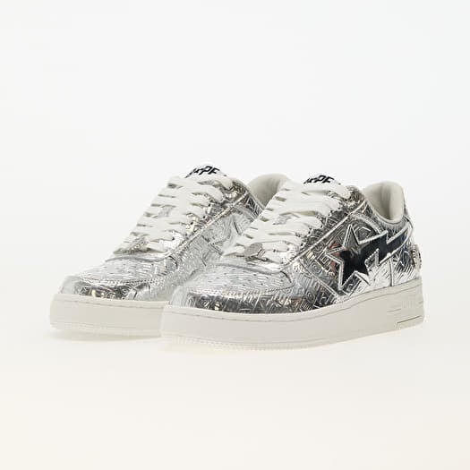 Silver bapesta best sale