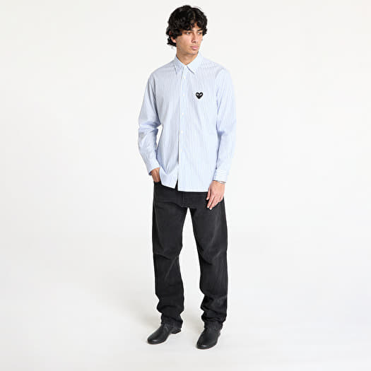 light blue 1940s dress Mens Blue and White Vertical Stripe Short Sleeve Shirt Set - Casual Summer  Two-Piece Outfit main image 1