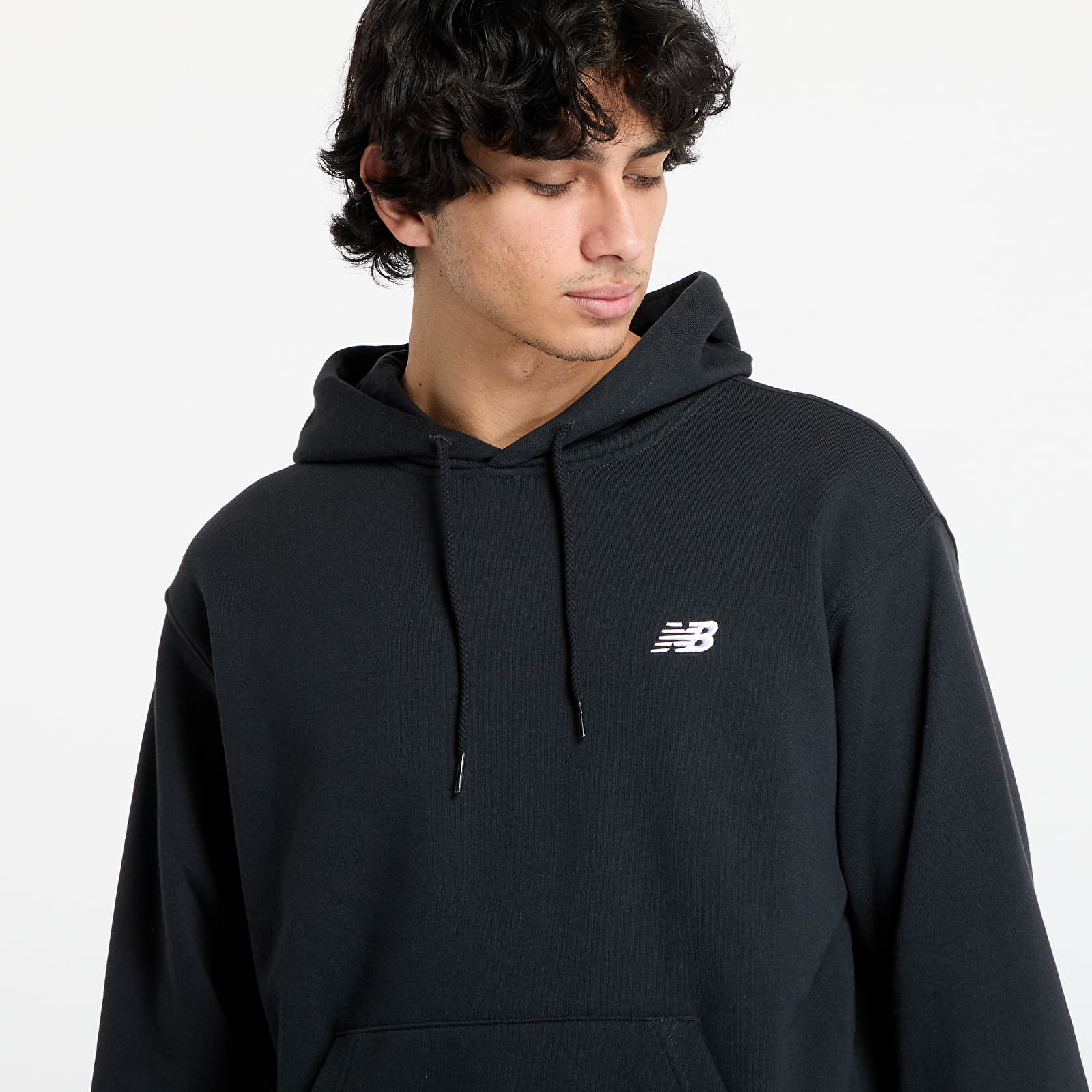 Mikiny New Balance Sport Essentials French Terry Hoodie Black