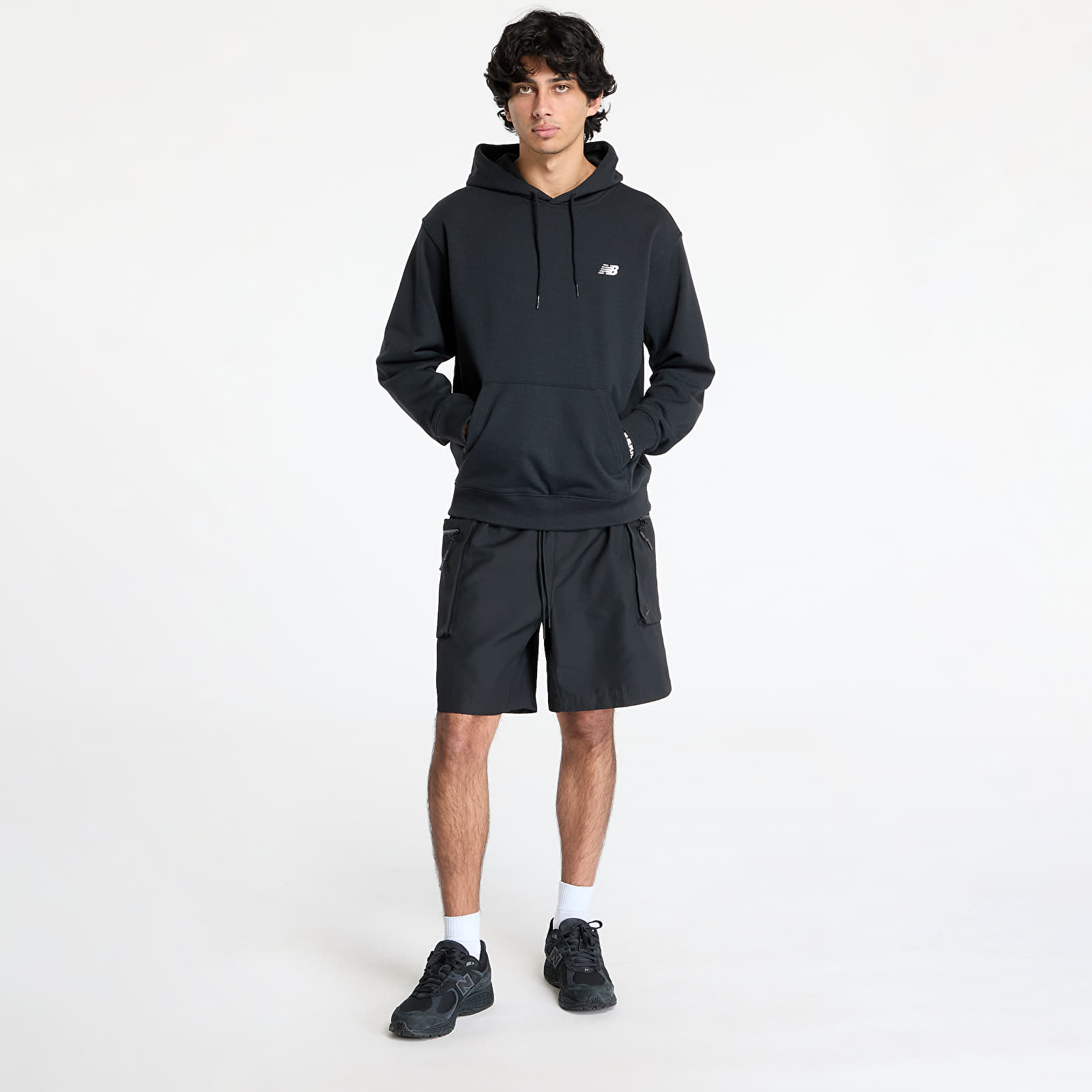 Mikiny New Balance Sport Essentials French Terry Hoodie Black