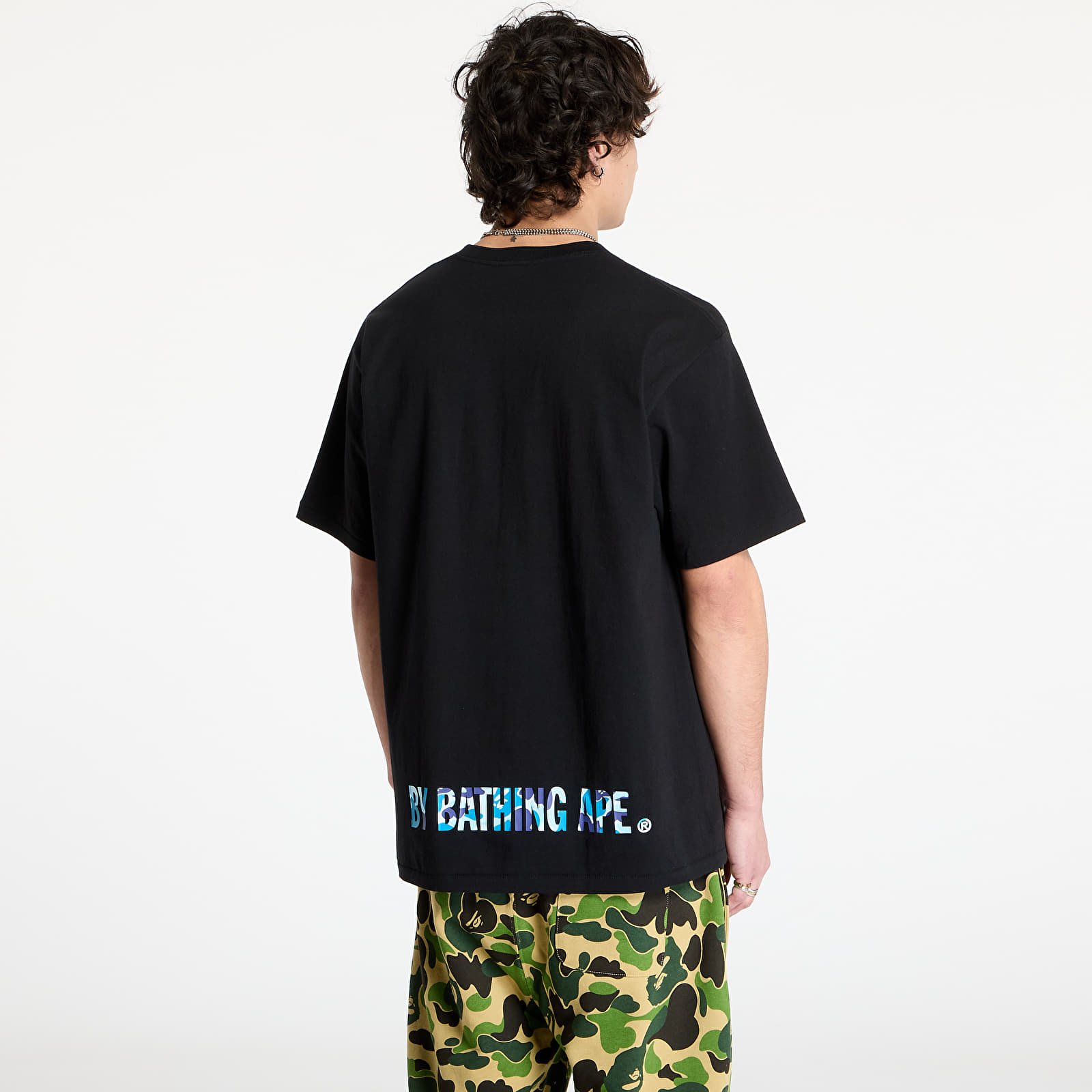 T-shirts A BATHING APE Abc Camo Ape Face Sta Tee M Black/ Blue | Footshop