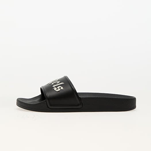 Palm Angels Kids Logo Pool Slider  Black/ Off White