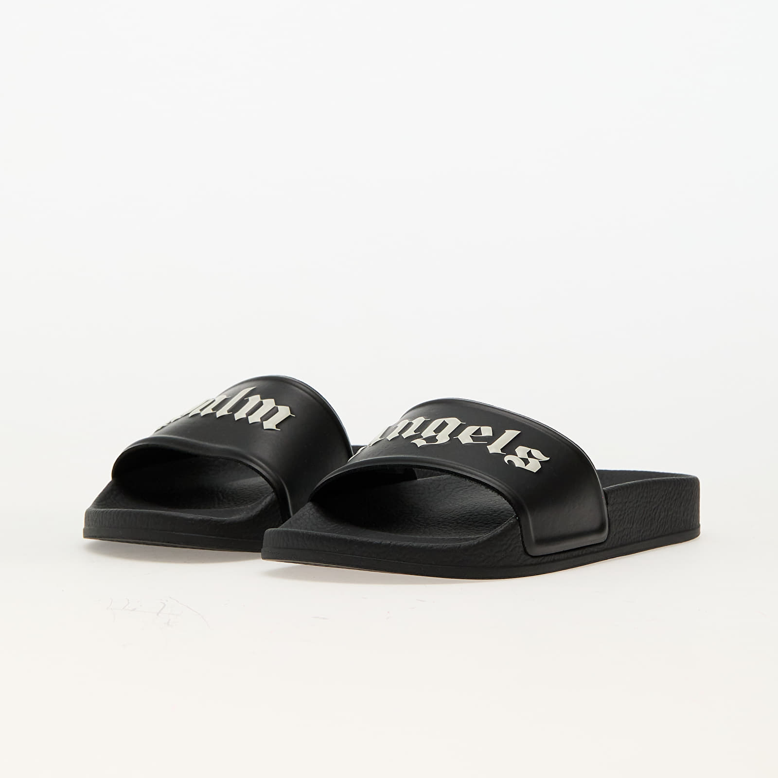 Kinderschuhe Palm Angels Kids Logo Pool Slider  Black/ Off White