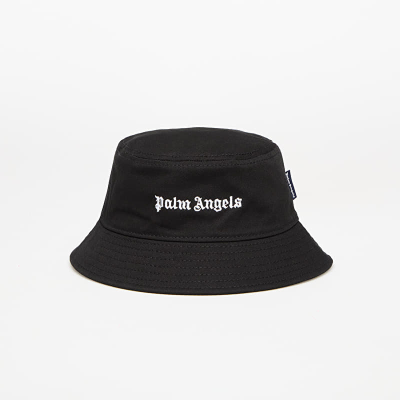 Hattu Palm Angels Kids Logo Bucket Hat Black/ Off White