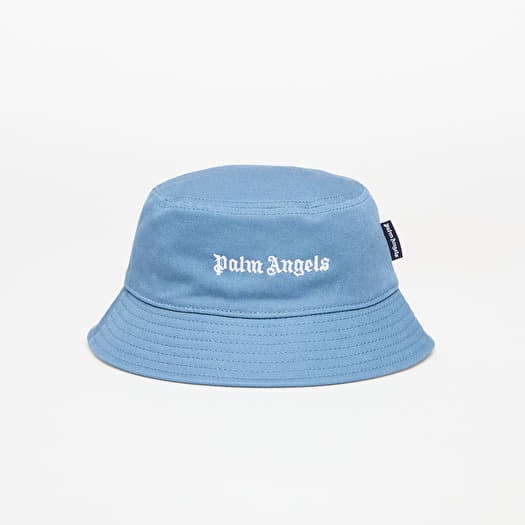 Palm Angels Kids Logo Bucket Hat  Dusty Blue/ Off White