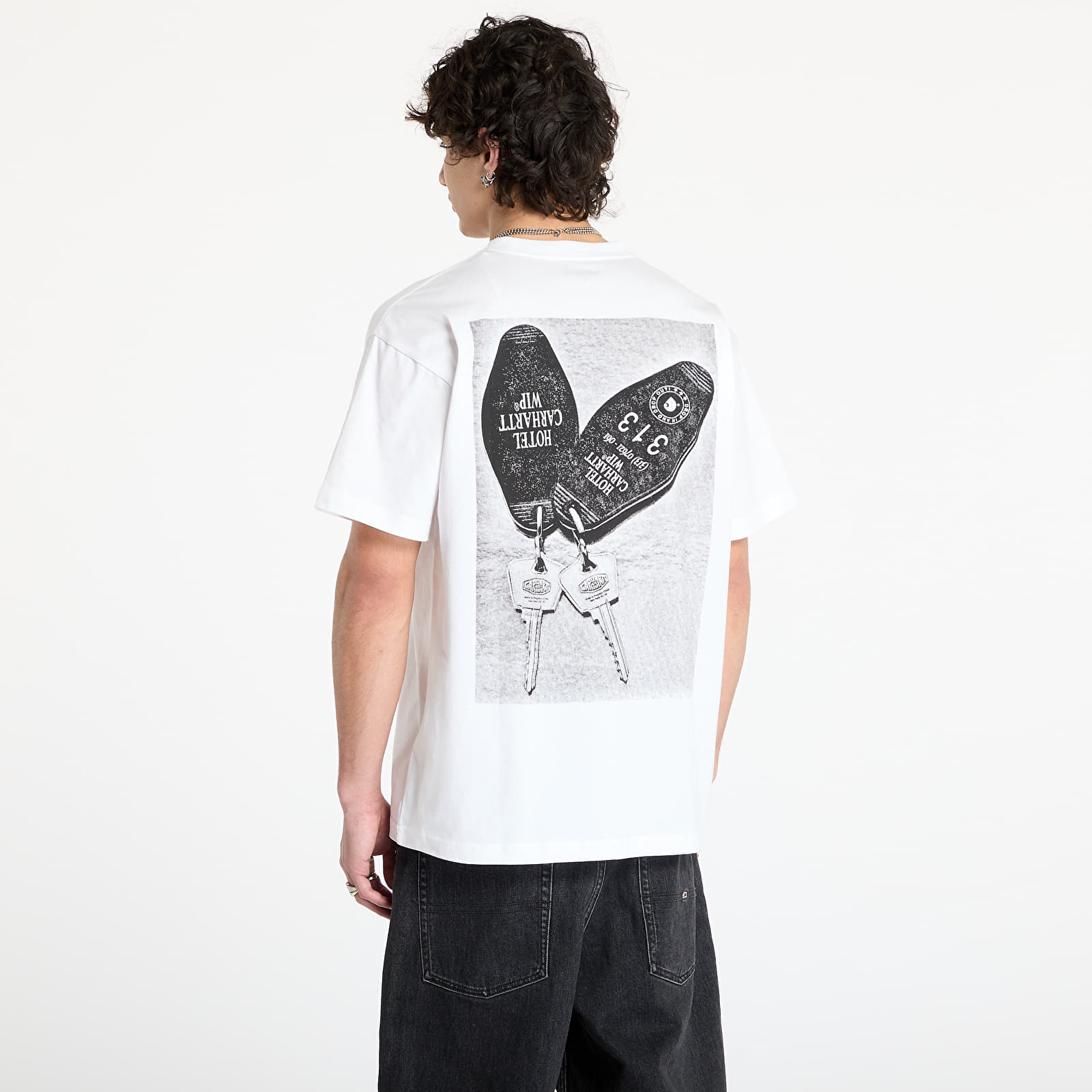 Pánske tričká Carhartt WIP S/S Hotel Keys T-Shirt UNISEX White/ Black