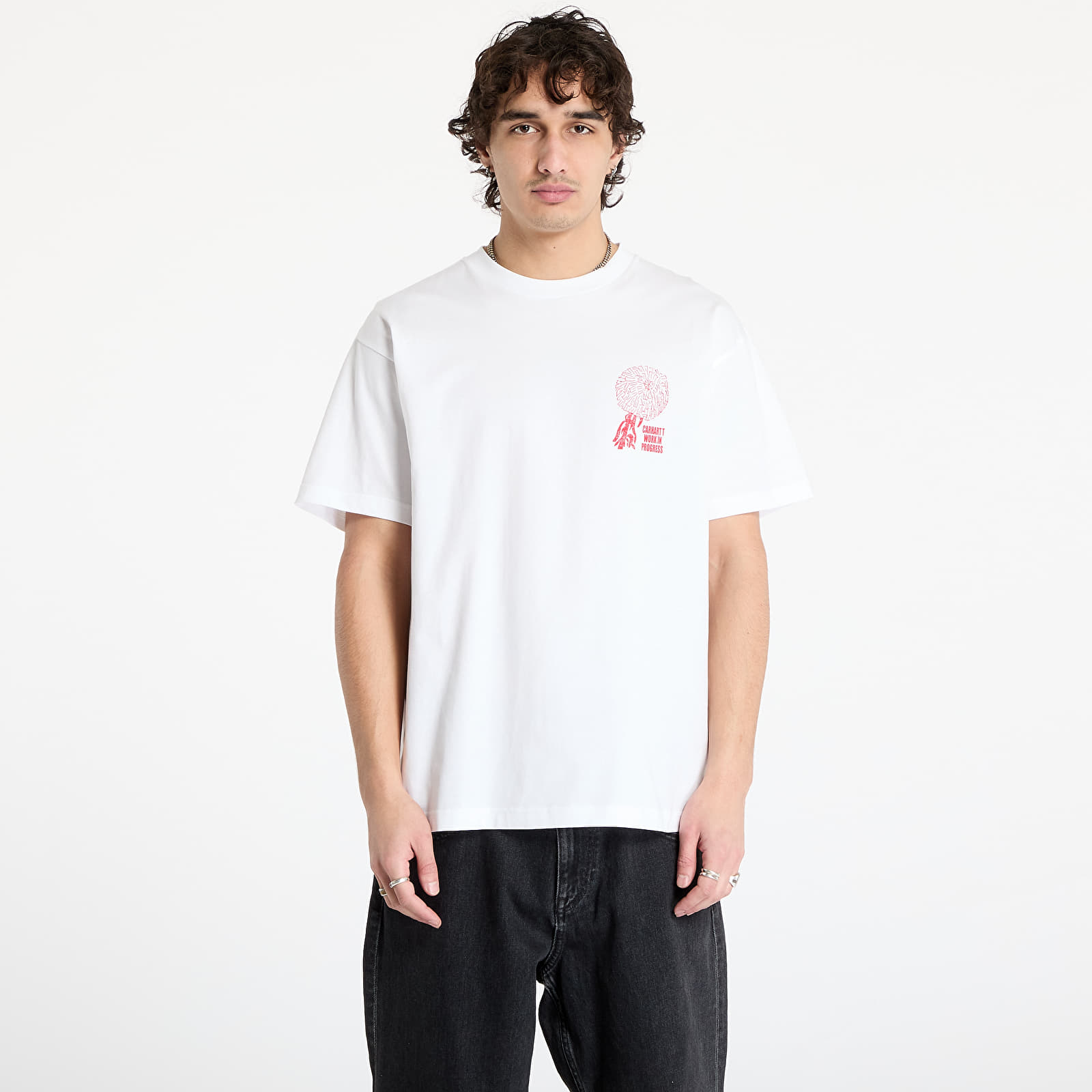 T-shirty męskie Carhartt WIP S/S Chrysanthemum T-Shirt UNISEX White