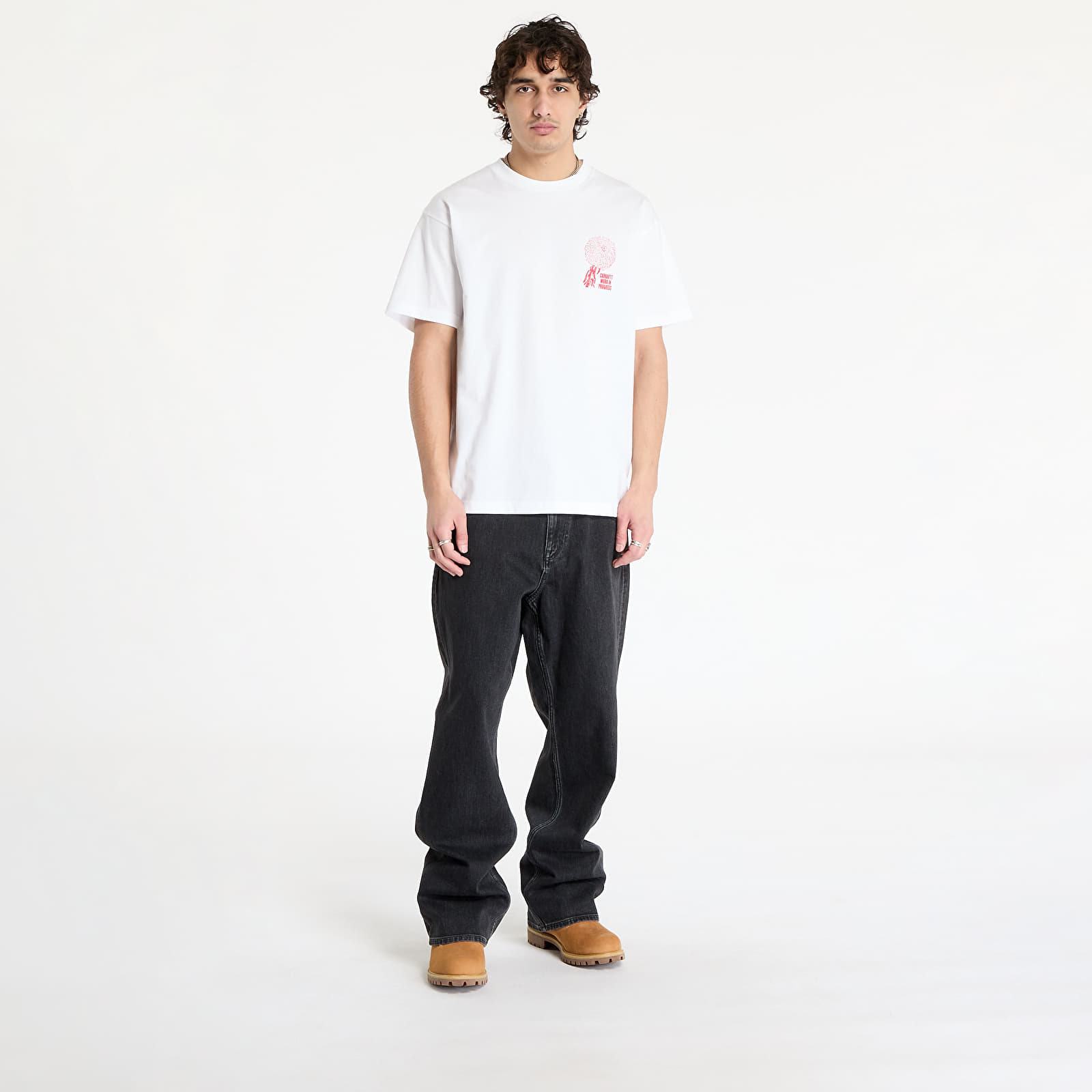 T-shirty męskie Carhartt WIP S/S Chrysanthemum T-Shirt UNISEX White