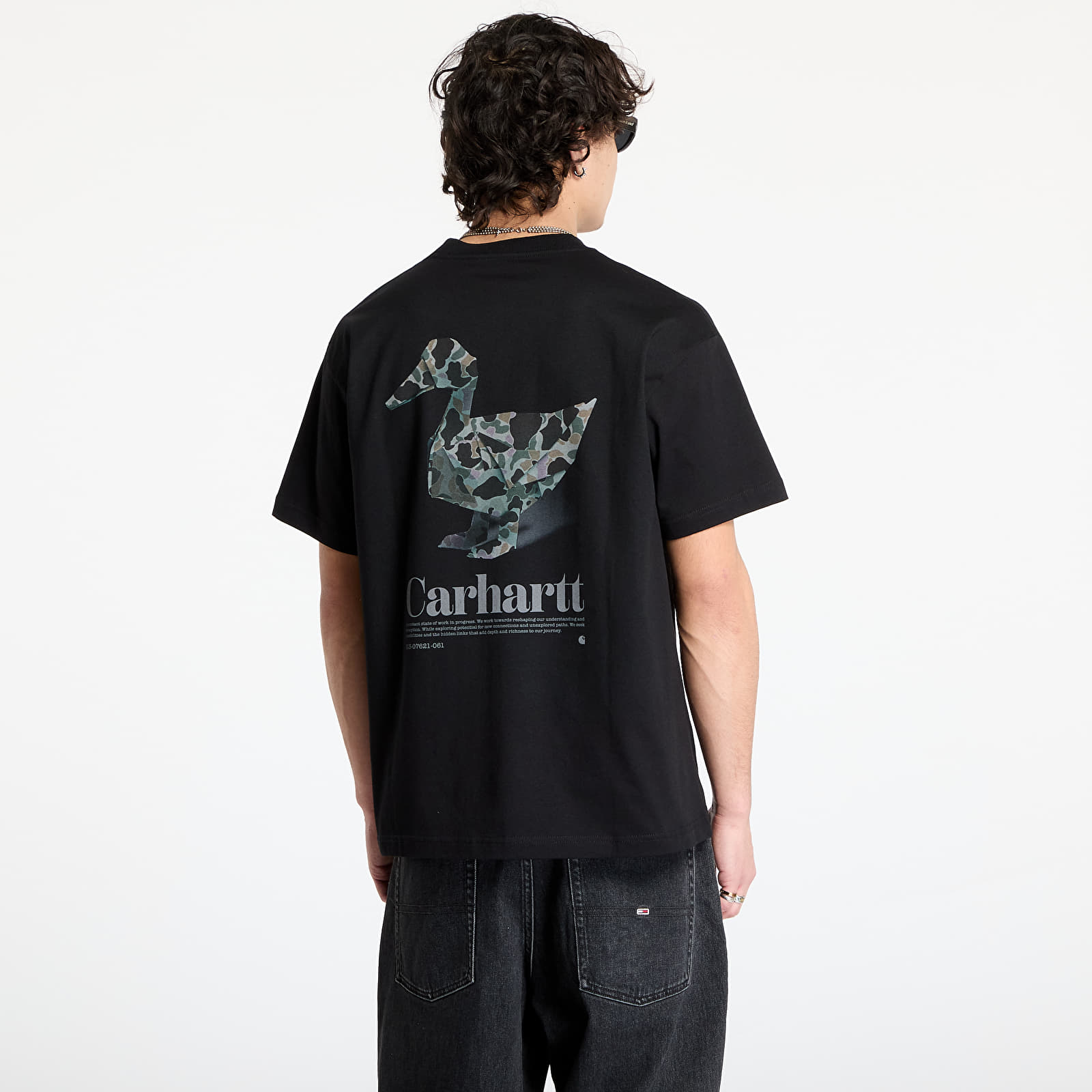 T-skjorter for menn Carhartt WIP S/S Fold Duck T-Shirt UNISEX Black