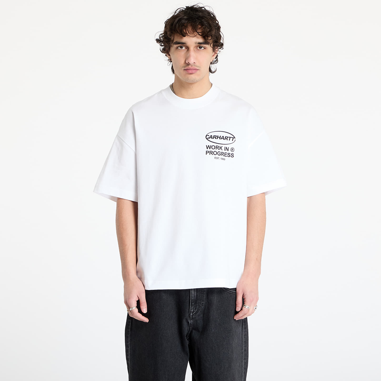 Männer T-Shirts Carhartt WIP S/S Body Of Work T-Shirt UNISEX White/ Black