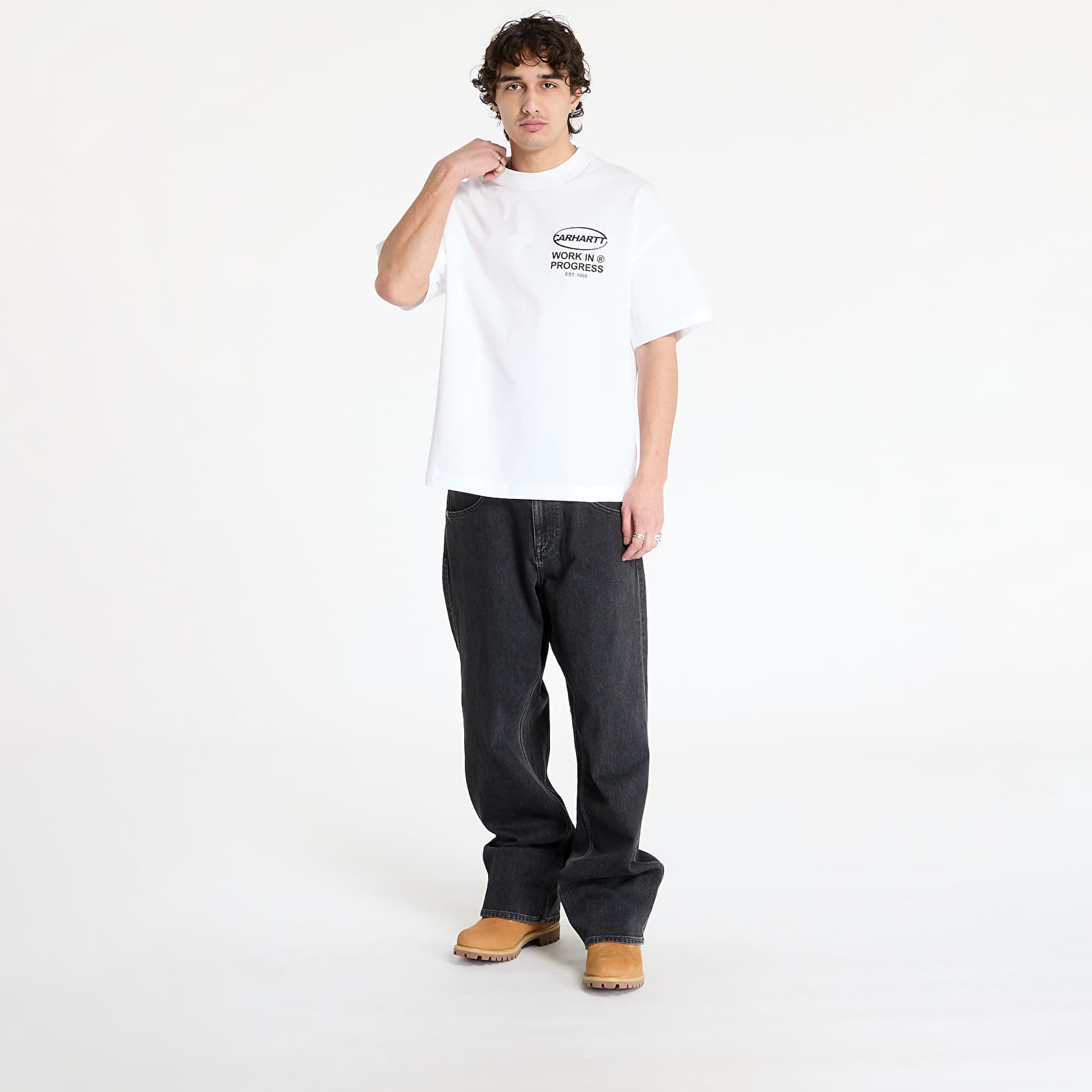 Männer T-Shirts Carhartt WIP S/S Body Of Work T-Shirt UNISEX White/ Black