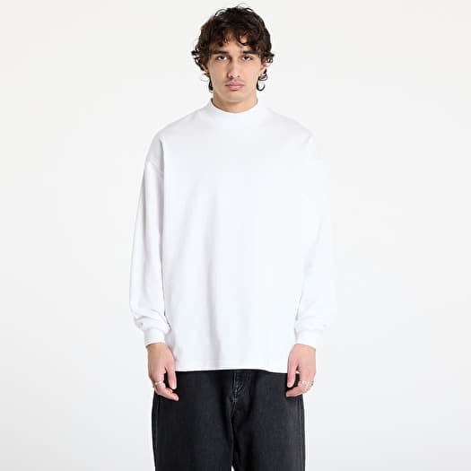 Tricou Carhartt WIP Long Sleeve Script Mockneck T-Shirt UNISEX White