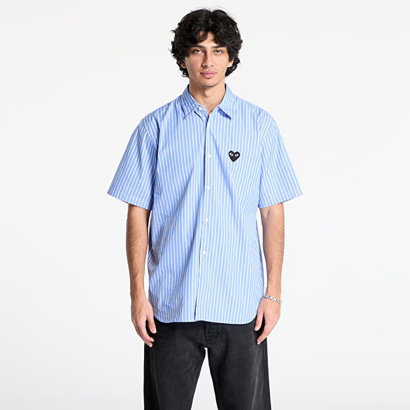 Comme des Garçons PLAY Black Emblem Woven Shirt UNISEX Stripe
