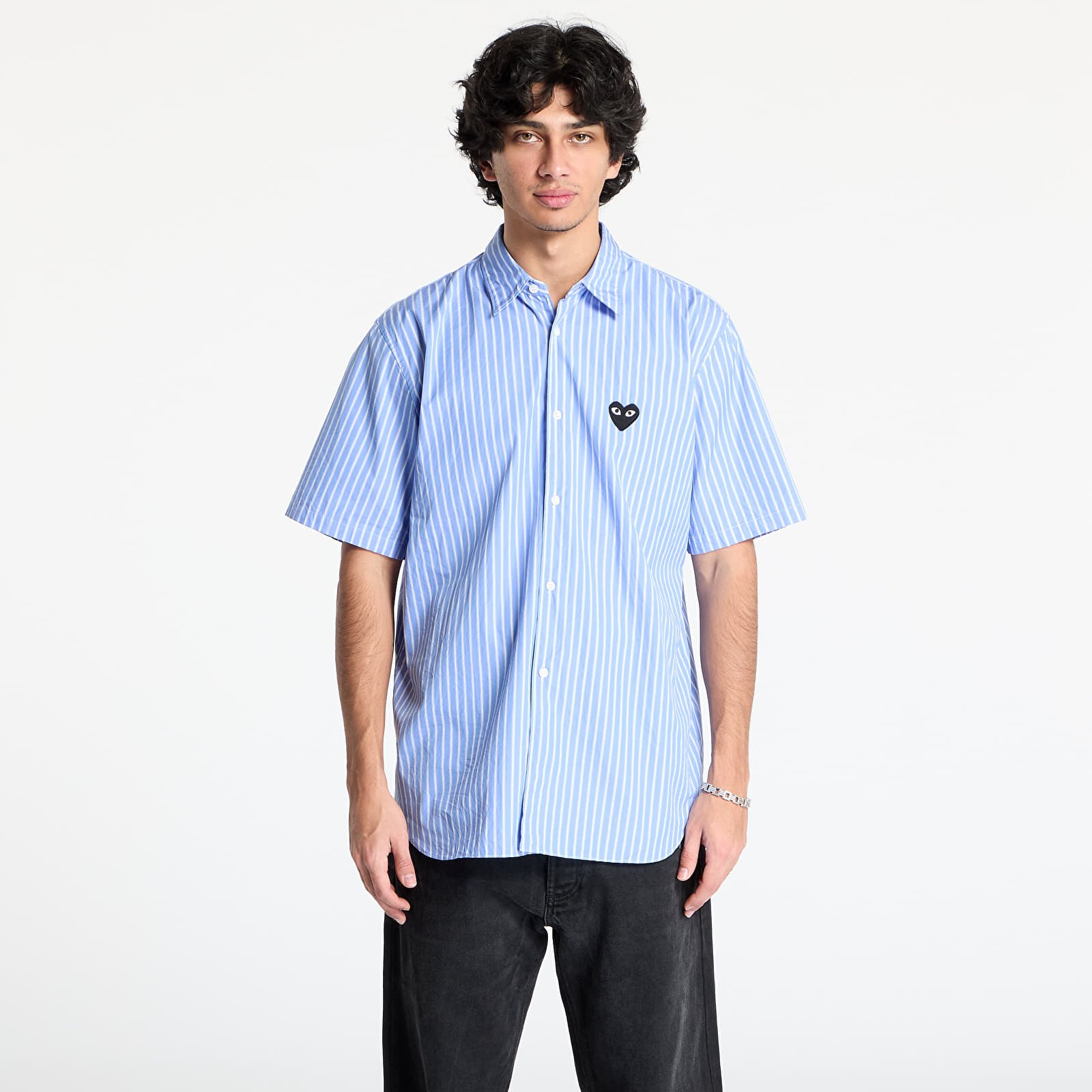 Hemden Comme des Garçons PLAY Black Emblem Woven Shirt  UNISEX Stripe