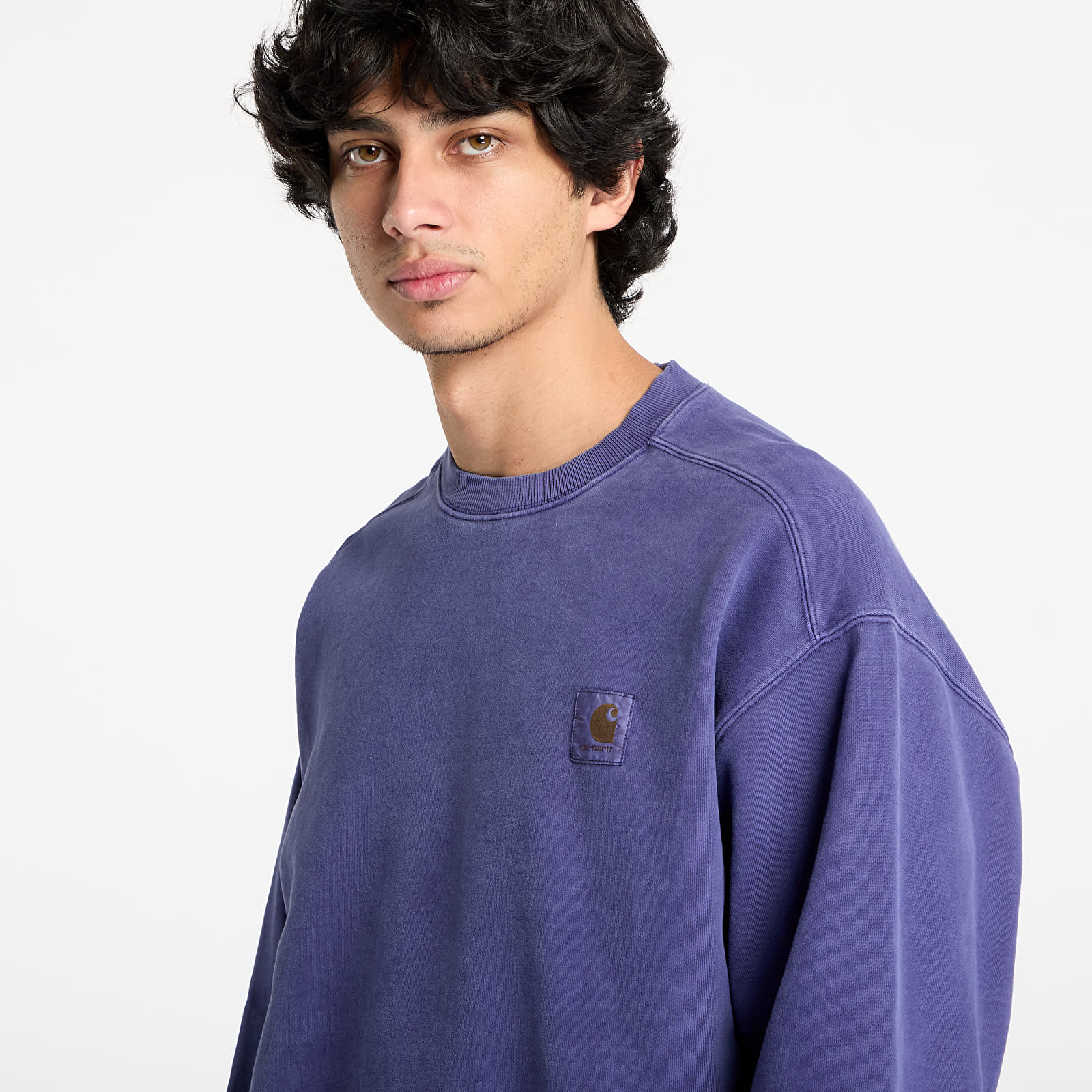 Mikiny Carhartt WIP Vista Sweatshirt UNISEX Aura Garment Dyed