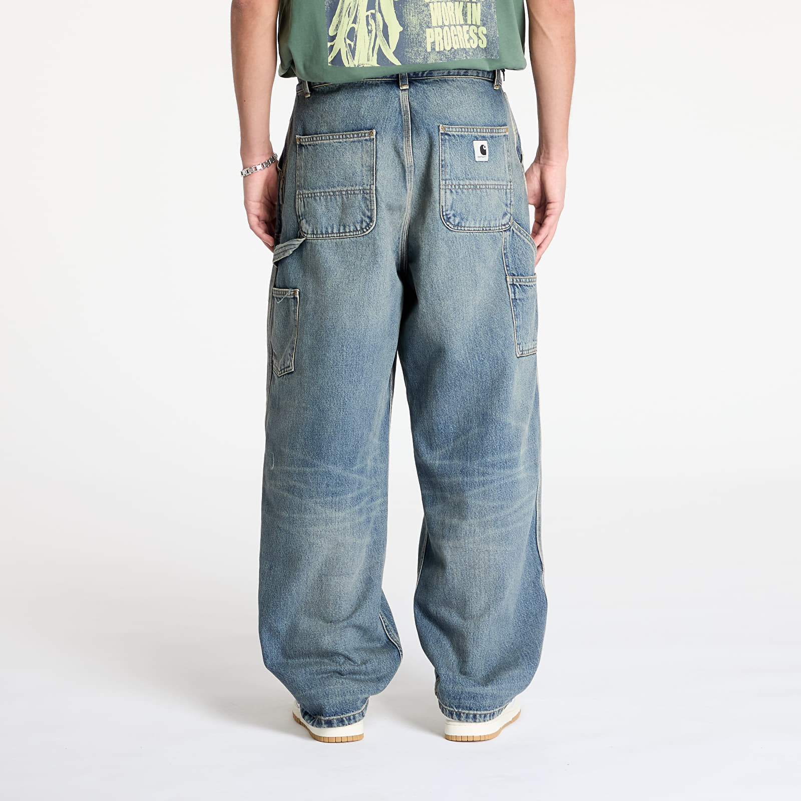Дънки Carhartt WIP W' Brandon Double Knee Pant Blue Worn Used Wash