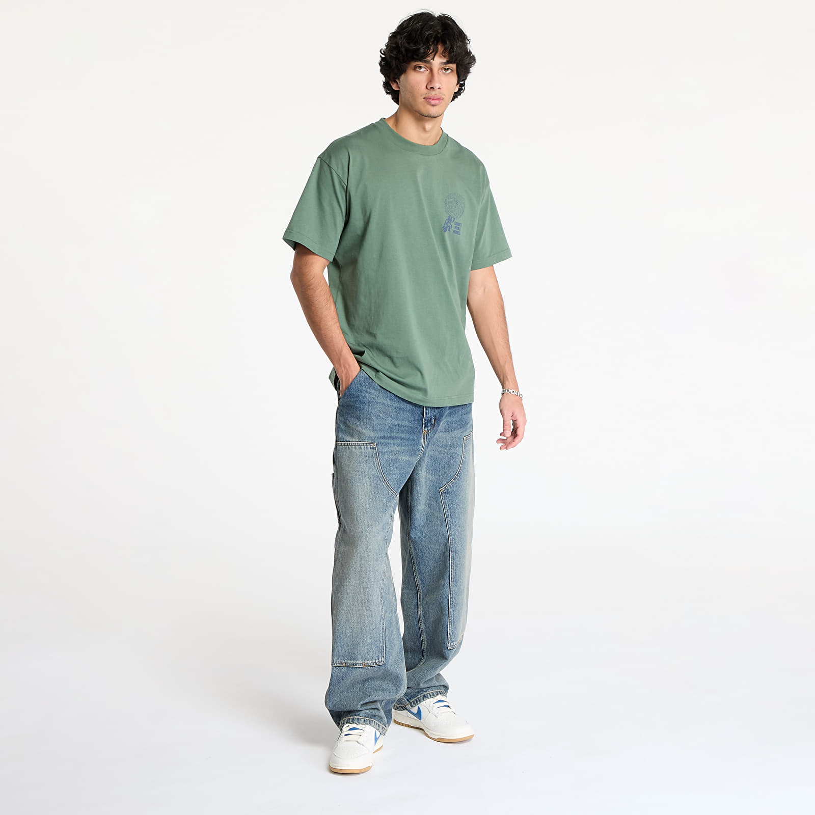 Дънки Carhartt WIP W' Brandon Double Knee Pant Blue Worn Used Wash