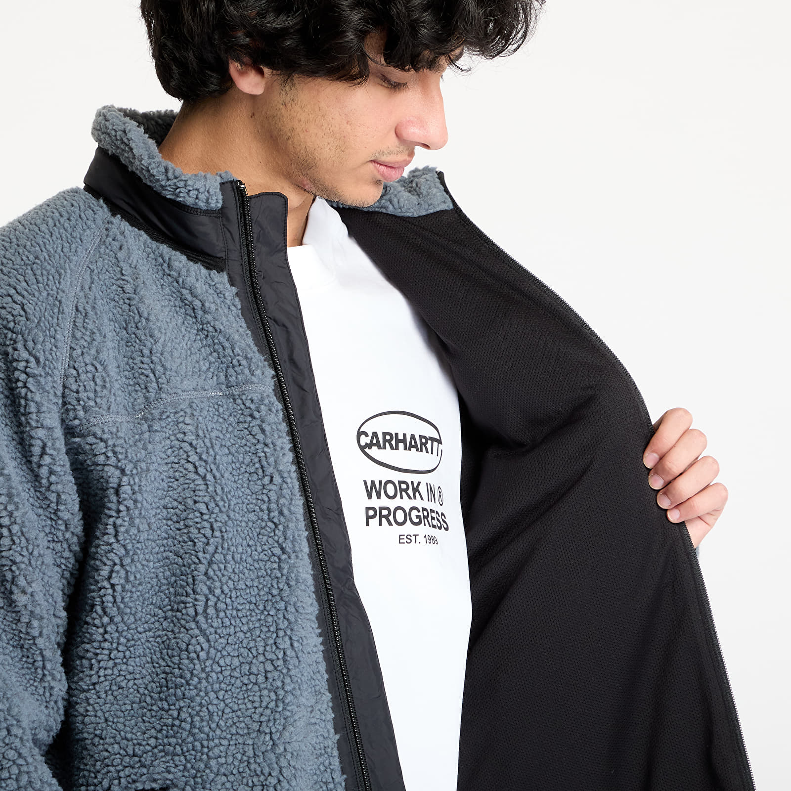 Jakker Carhartt WIP Prentis Liner Jacket UNISEX Dove Grey/ Black