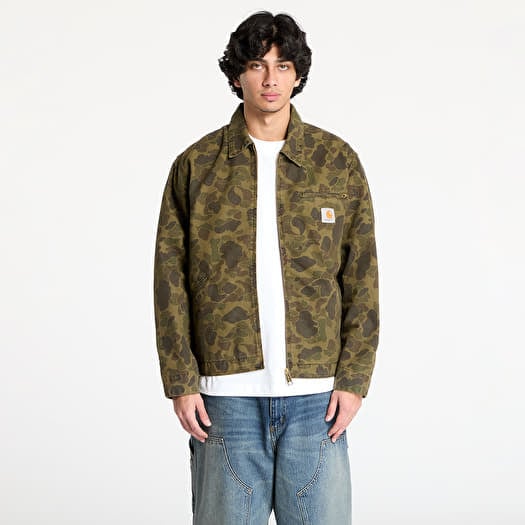 Carhartt WIP Duck Detroit Jacket UNISEX Camo Duck/ Green/ Office Green Garment Dyed