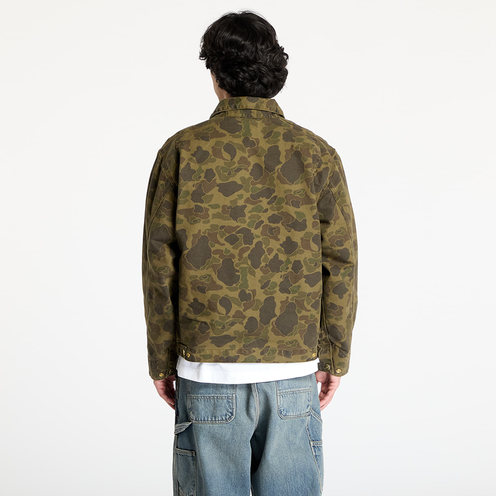Men's jackets Carhartt WIP Duck Detroit Jacket UNISEX Camo Duck/ Green/ Office Green Garment Dyed