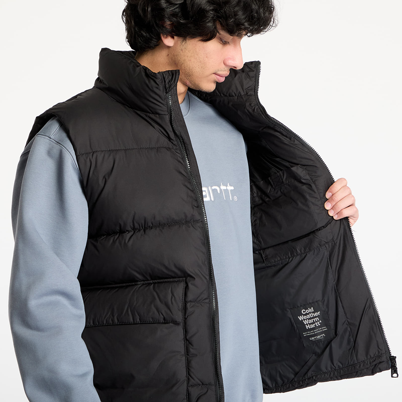 Vestes Carhartt WIP Springfield Vest UNISEX Black/ Misty Grey