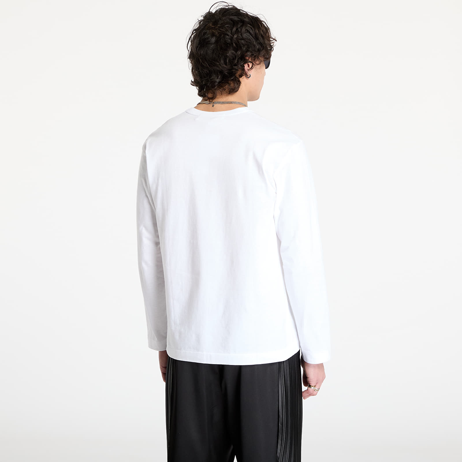 Koszulki Comme des Garçons PLAY Long Sleeve Tee UNISEX White