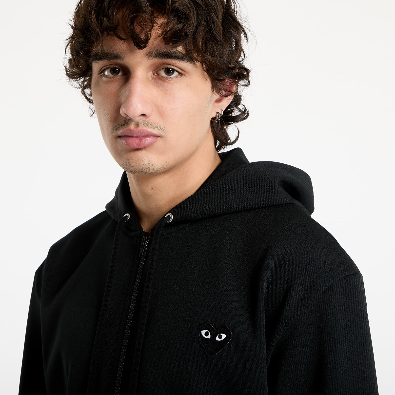 Dukserice Comme des Garçons PLAY Zip Hoodie UNISEX Black