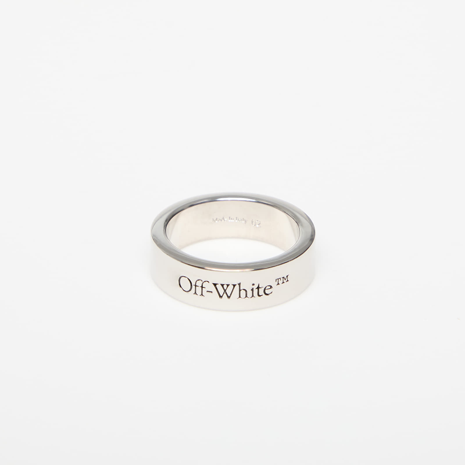 Off-White Logo Ring Silver/ Black 62