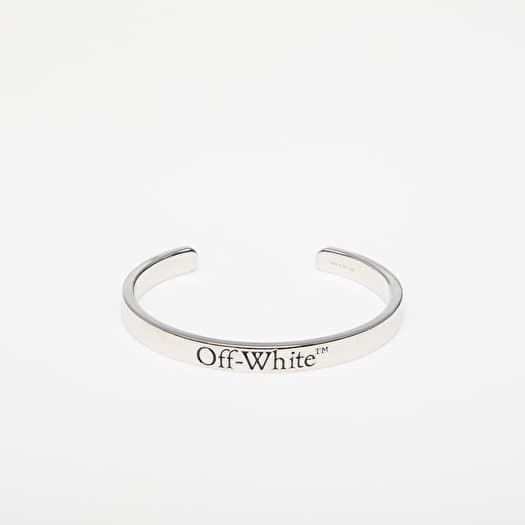 Off-White Bangle Bracelet Silver/ Black