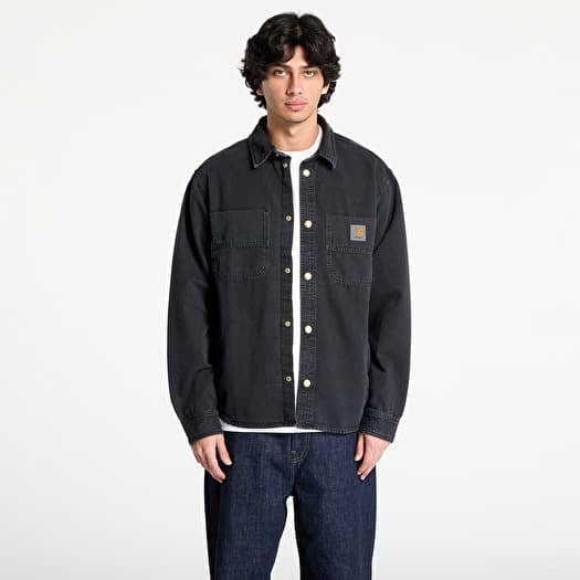 Shirt Carhartt WIP Conro Shirt Jacket UNISEX Black Stone Dyed