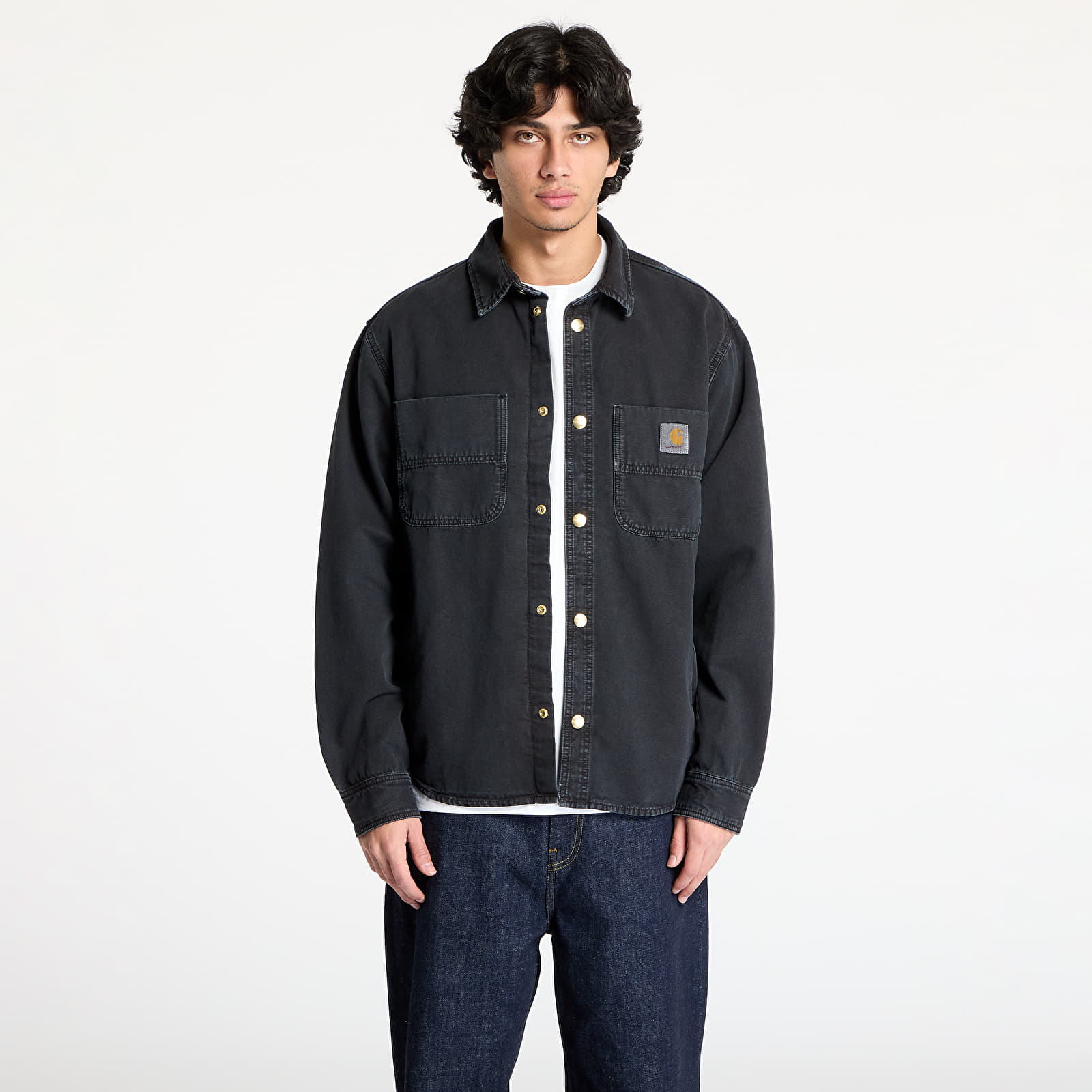Ingek Carhartt WIP Conro Shirt Jacket UNISEX Black Stone Dyed