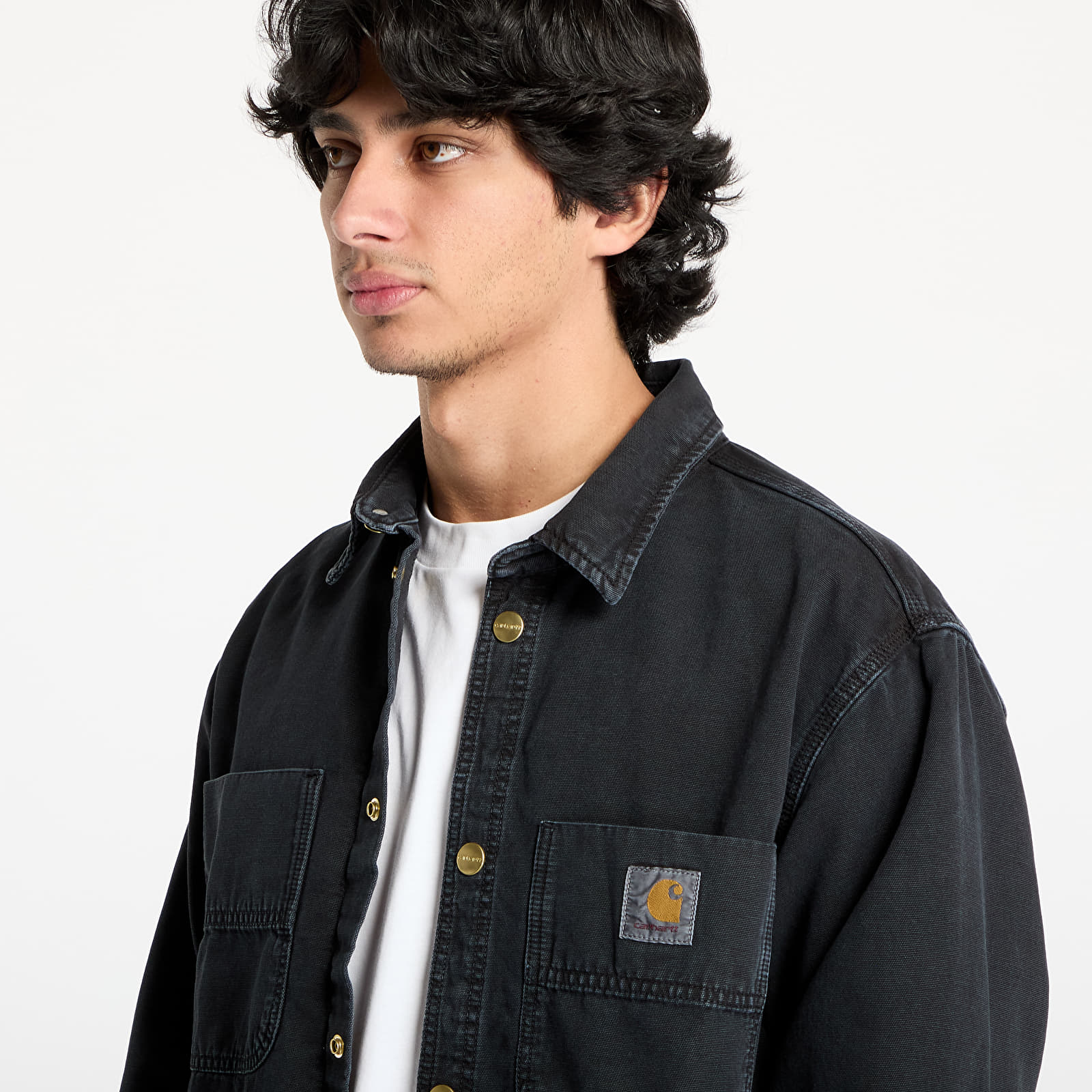 Ingek Carhartt WIP Conro Shirt Jacket UNISEX Black Stone Dyed