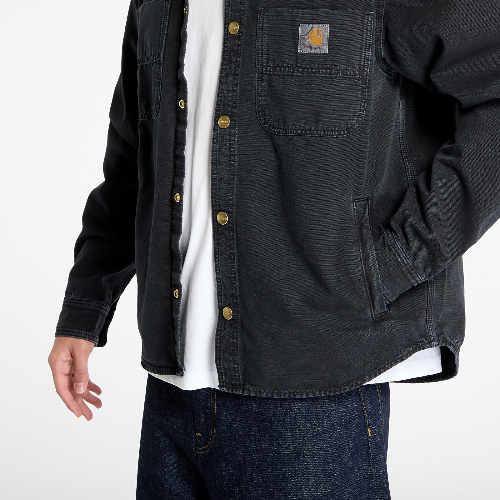Ingek Carhartt WIP Conro Shirt Jacket UNISEX Black Stone Dyed