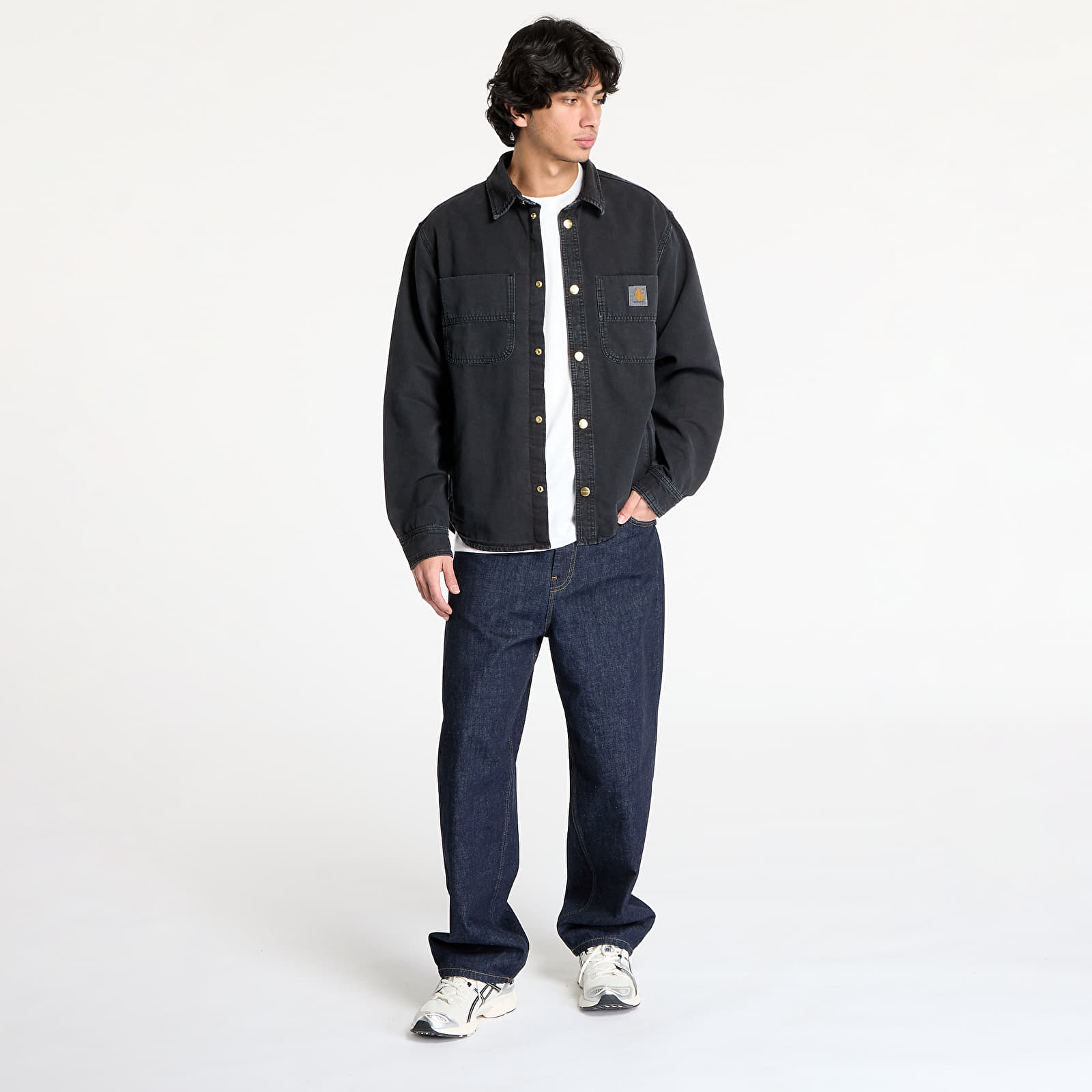 Ingek Carhartt WIP Conro Shirt Jacket UNISEX Black Stone Dyed