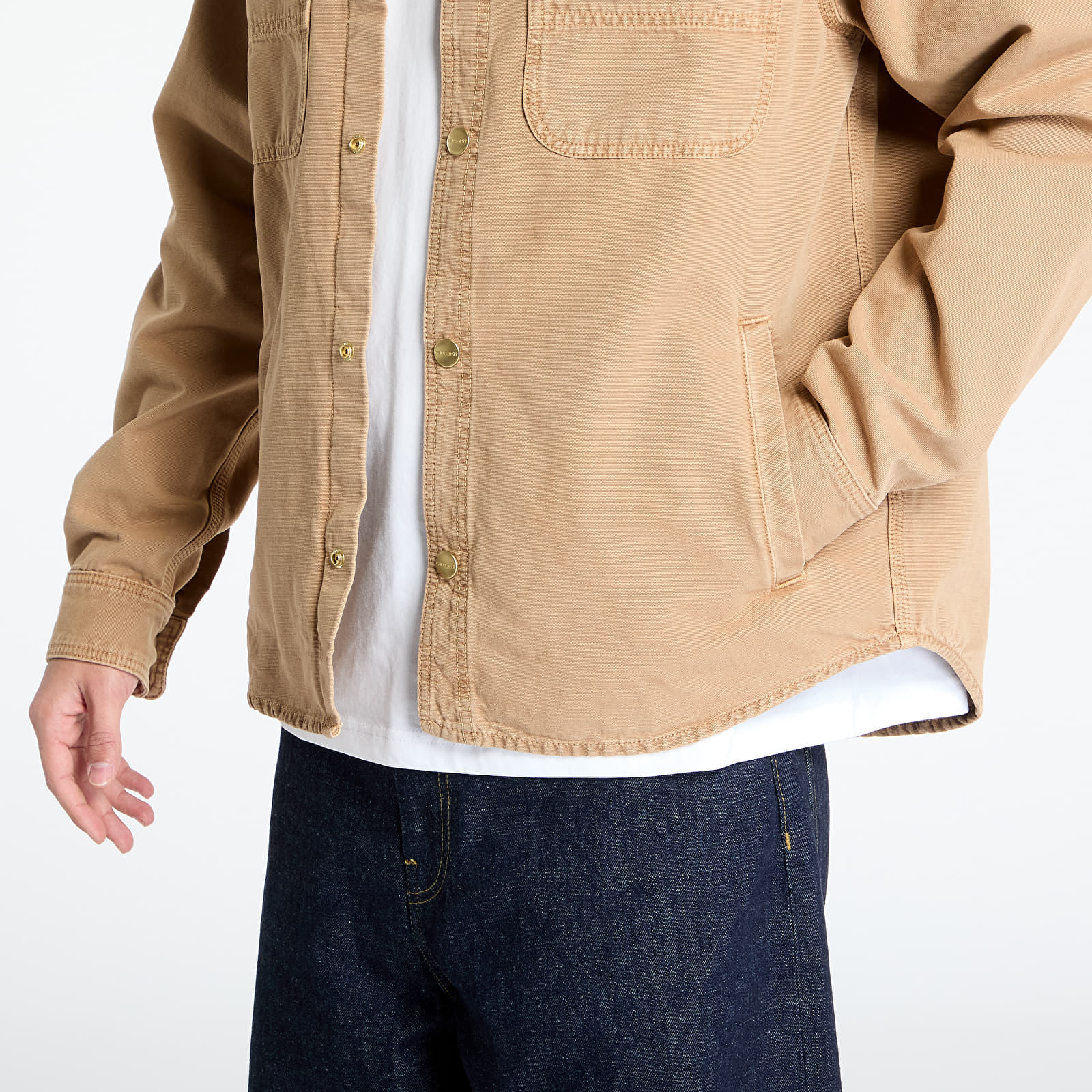 Krekli Carhartt WIP Conro Shirt Jac UNISEX Peanut Stone Dyed