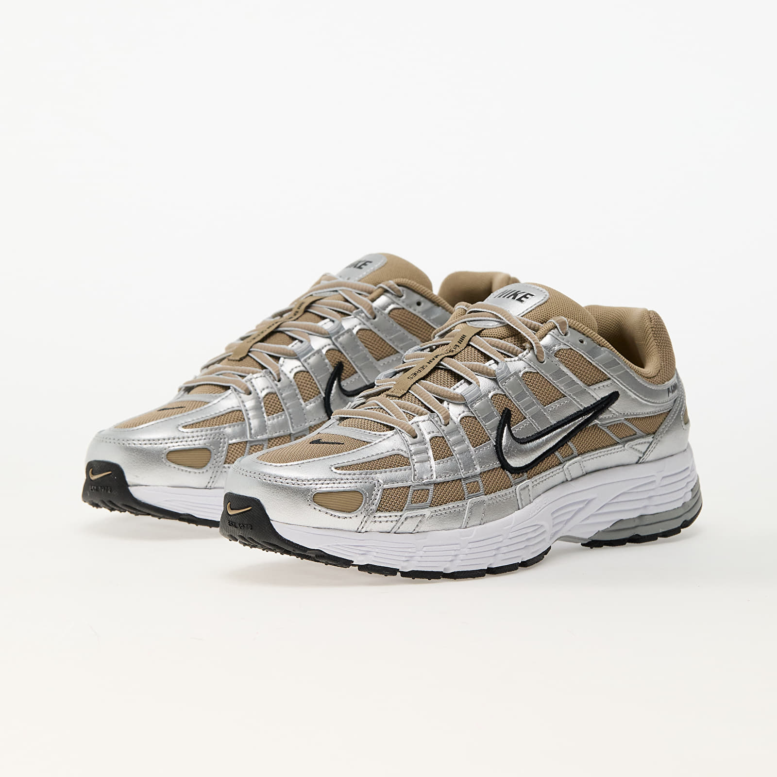 Pánské tenisky a boty Nike P-6000 Khaki/ Metallic Silver-Mtlc Platinum