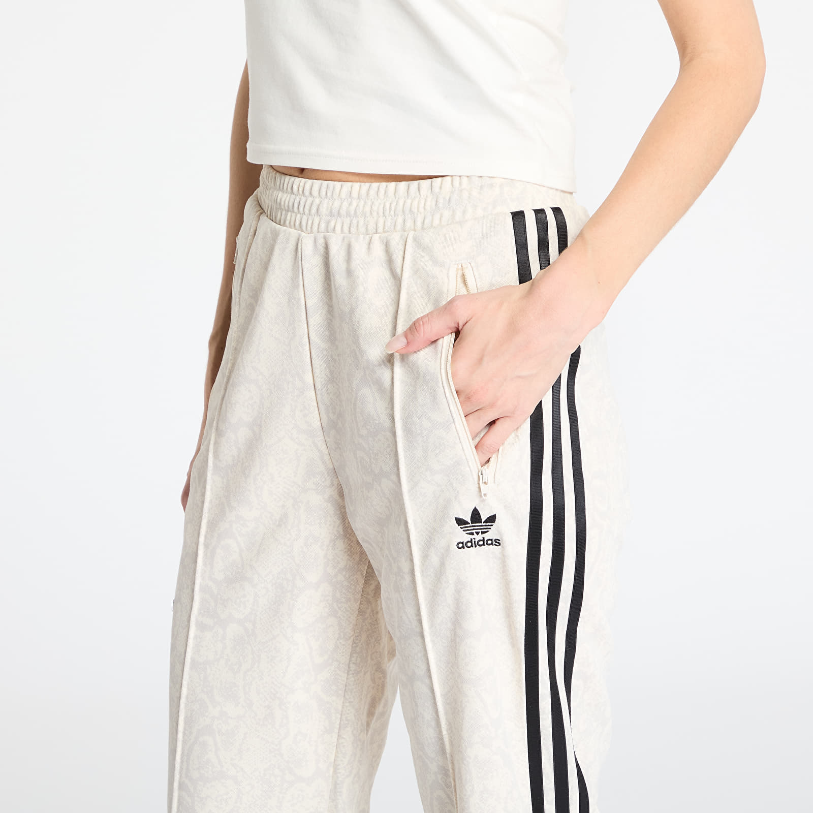 Dámske tepláky adidas Snake Firebird Track Pants Wonder White/ Multicolor