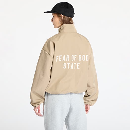 Jackets Fear Of God ESSENTIALS Textured Nylon Track Jacket Desert